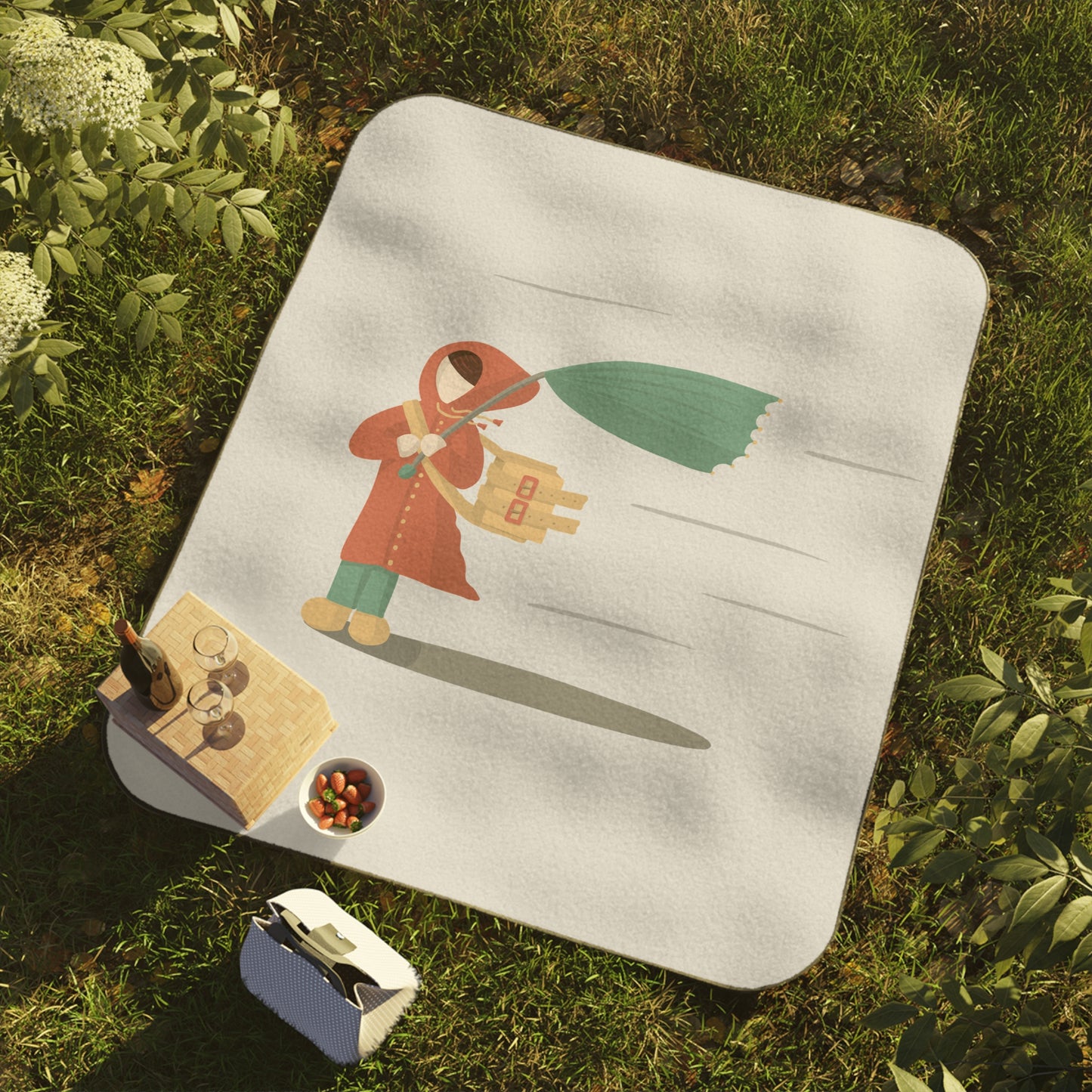 Wind Rush Freedom | Artistic Wind-Inspired Picnic Blanket for Outdoor Living