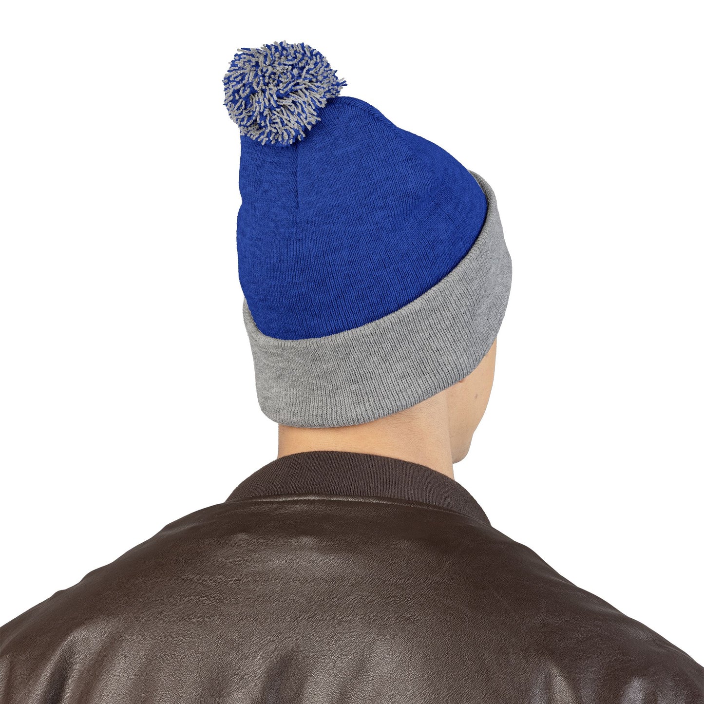 Freedom Bike | Artistic Embroidered Pom-Pom Knit Cap