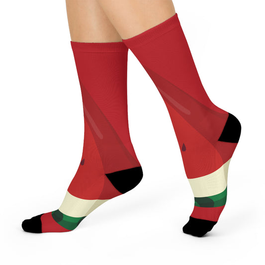 Fresh Watermelon Cushioned Socks | Sporty, Playful, Minimal