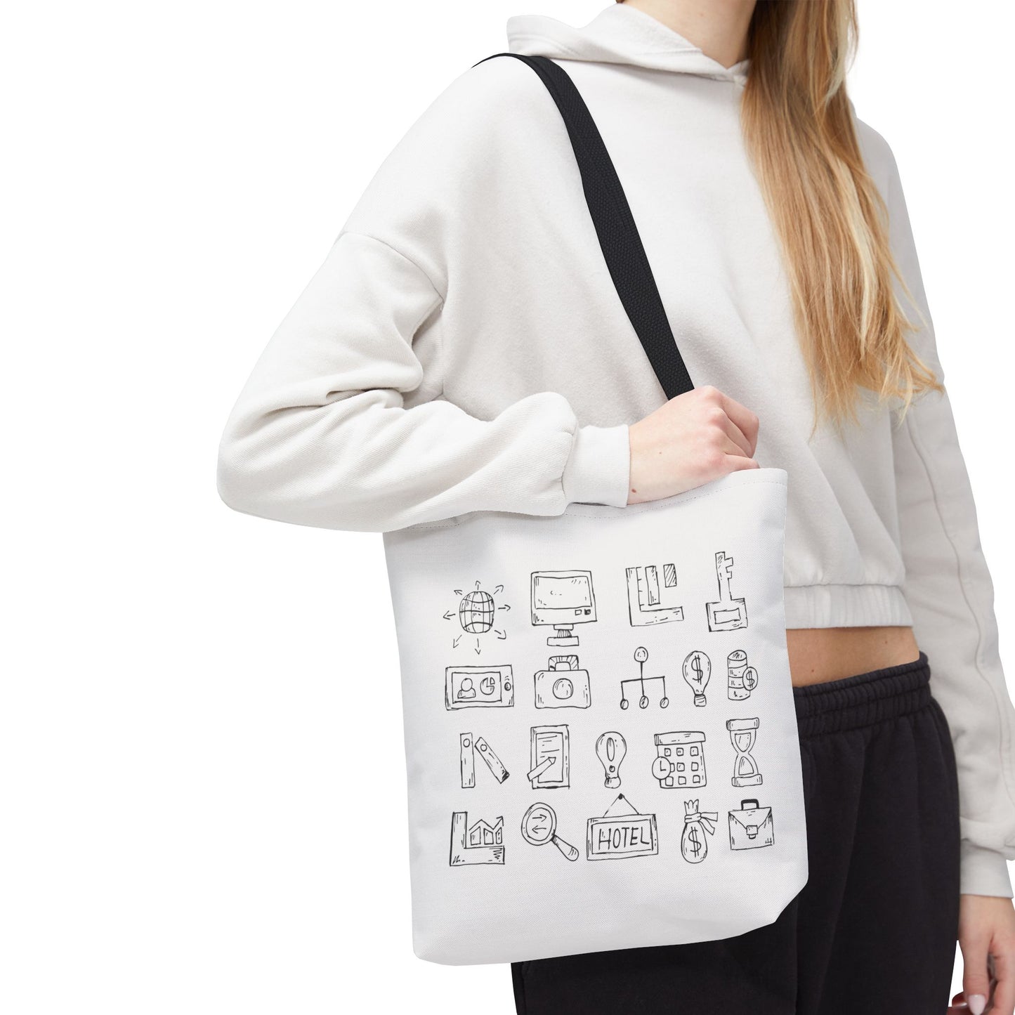Finance Flow Tote Bag | Modern Financial & Banking Icon Tote