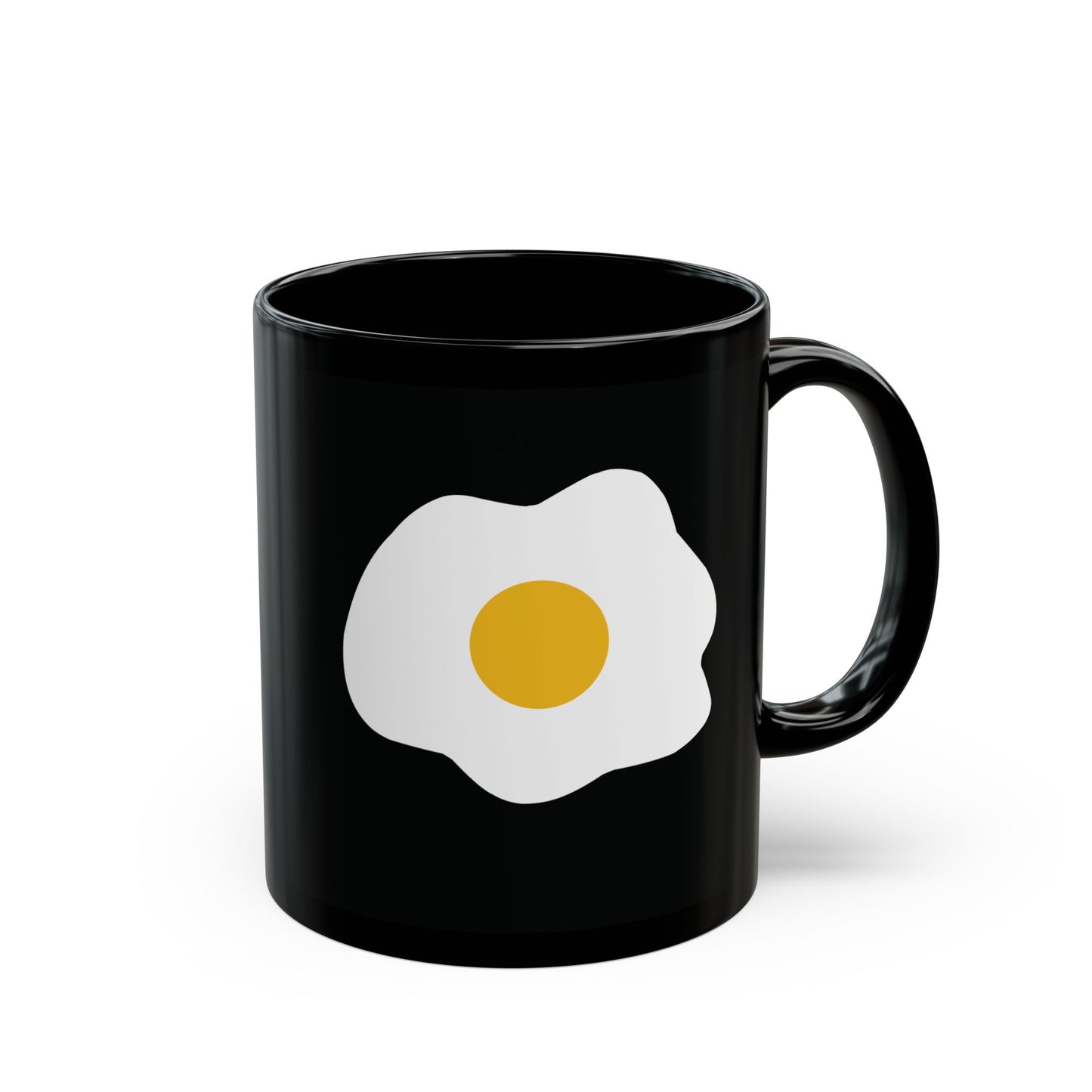 Sunny Breakfast | Black Ceramic Mug with Fried Egg Design