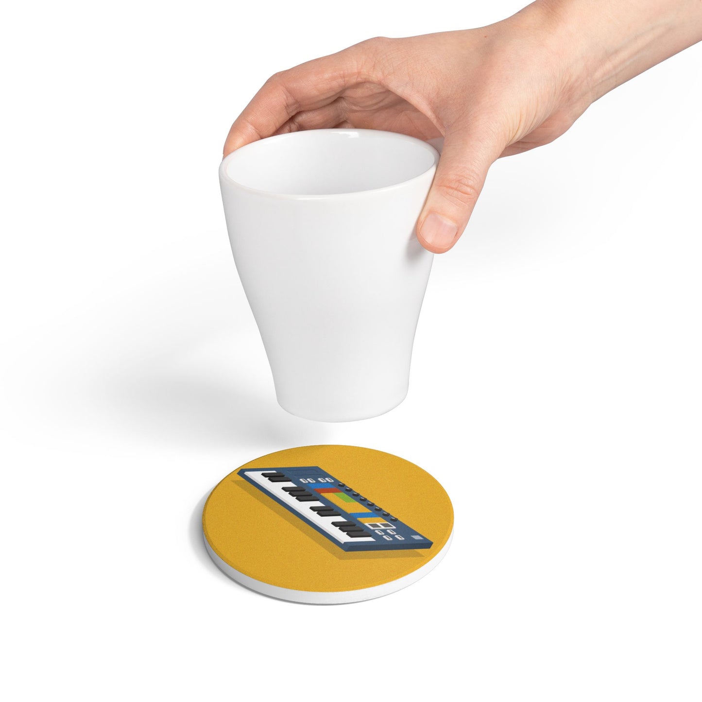 “Mix Your Mood” Ceramic Coaster | DJ-Inspired Table Style