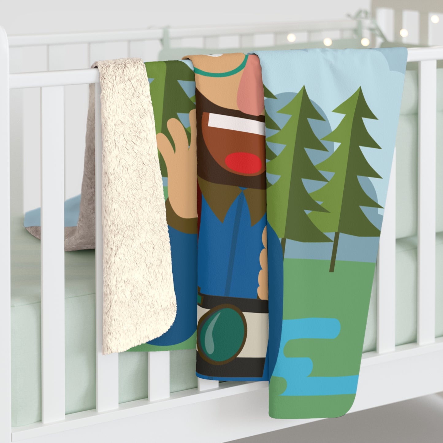 “Festive Glow Sherpa Blanket” | A Cozy Christmas Memory