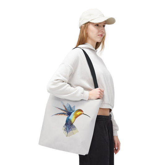 Hummingbird Art Flight | Artistic Hummingbird Tote Bag