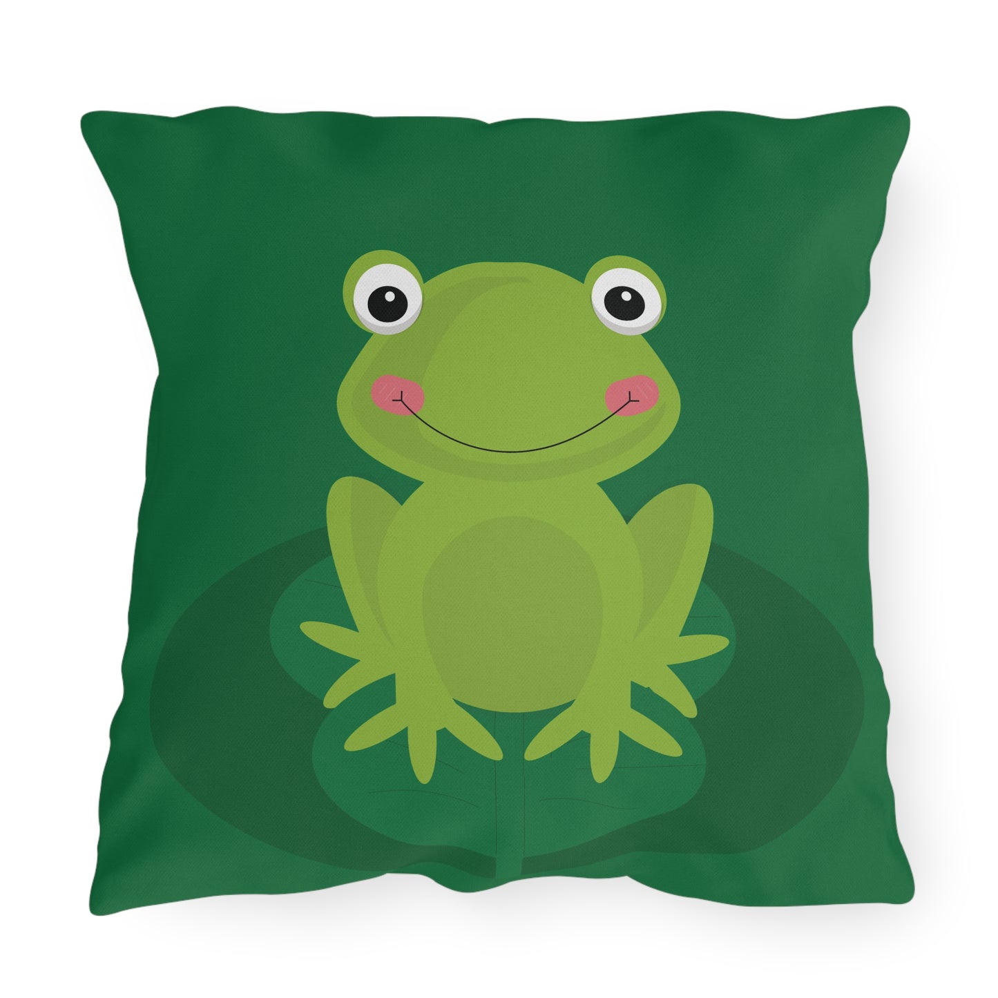 Green Frog Outdoor Pillow | Playful, Cute & Full of Personality
