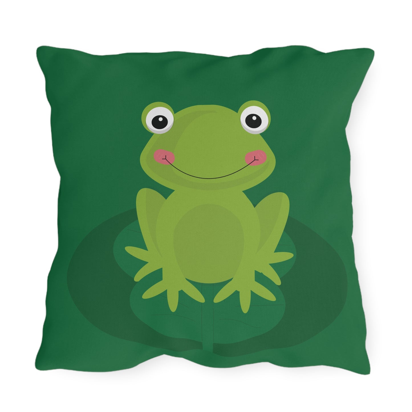Green Frog Outdoor Pillow | Playful, Cute & Full of Personality
