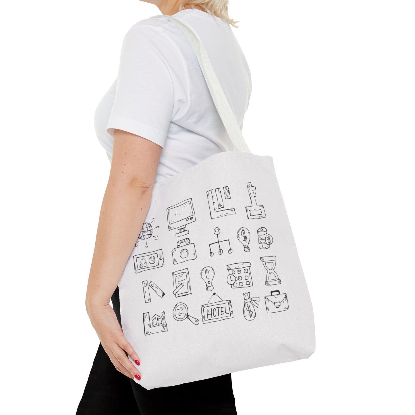 Finance Flow Tote Bag | Modern Financial & Banking Icon Tote