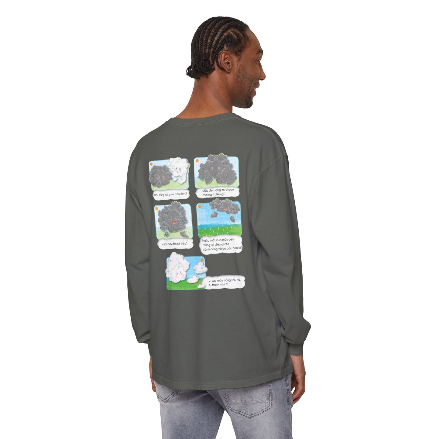 Premium Unisex Garment-Dyed Long Sleeve Tee | A Story of Kind Neighbors