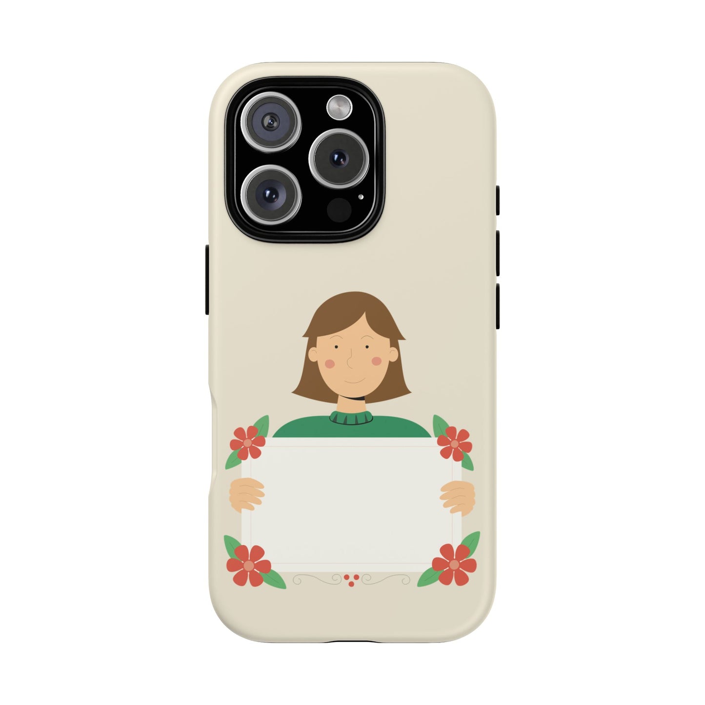 “Message in Style” Tough Phone Case | Girl with Sign