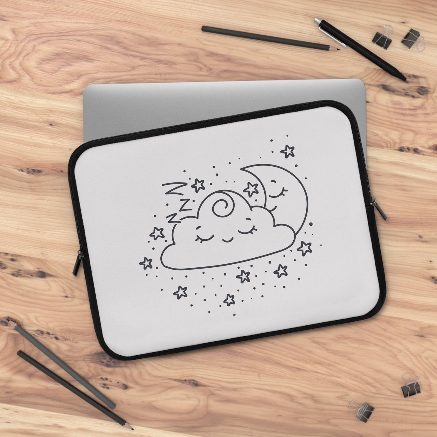 Moon & Star Night Laptop Sleeve | Dreamy Night Sky Design for Stylish Laptop Protection