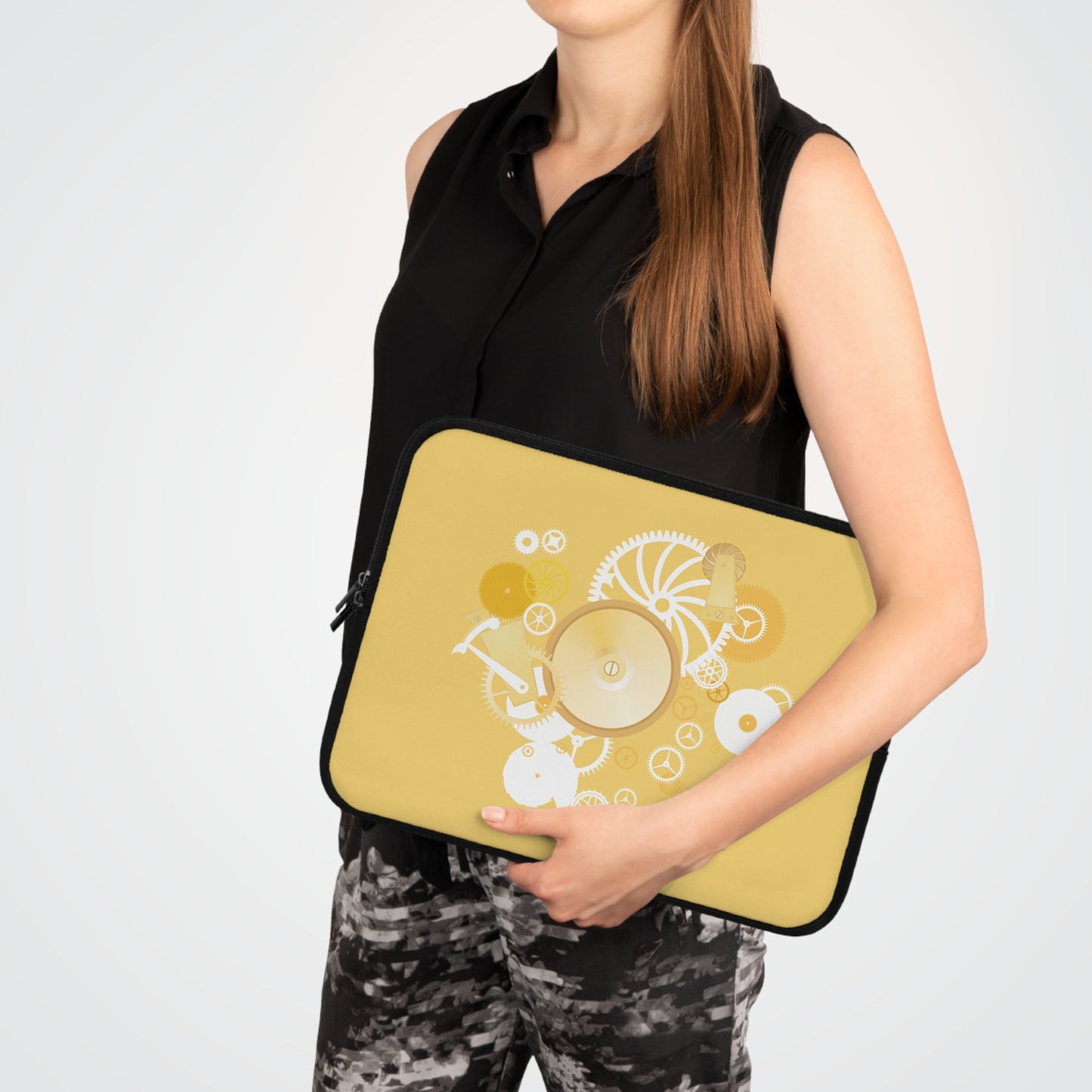 Time Gear Clock Laptop Sleeve | Mechanical Time-Inspired Protective Case
