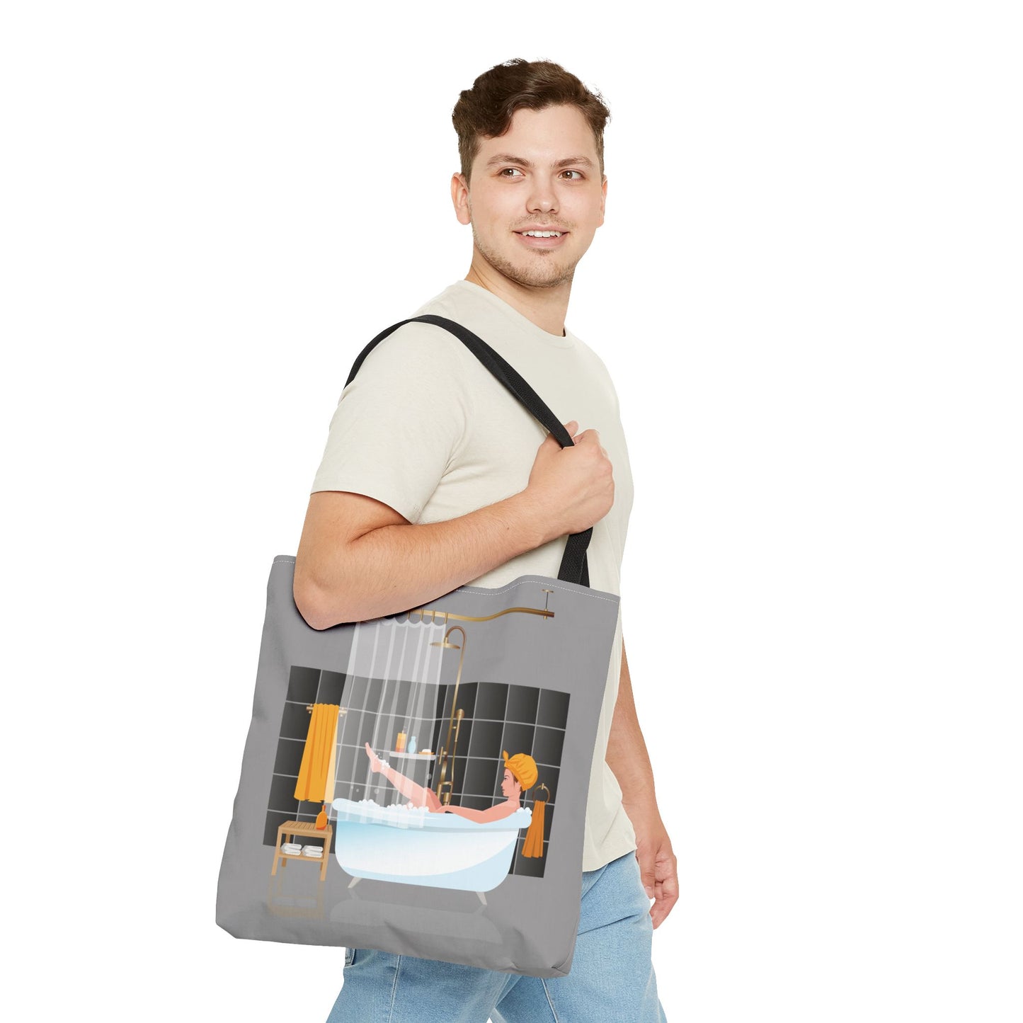 Artistic Tote Bag | Girl in Bathtub | Relaxing & Stylish Accessory