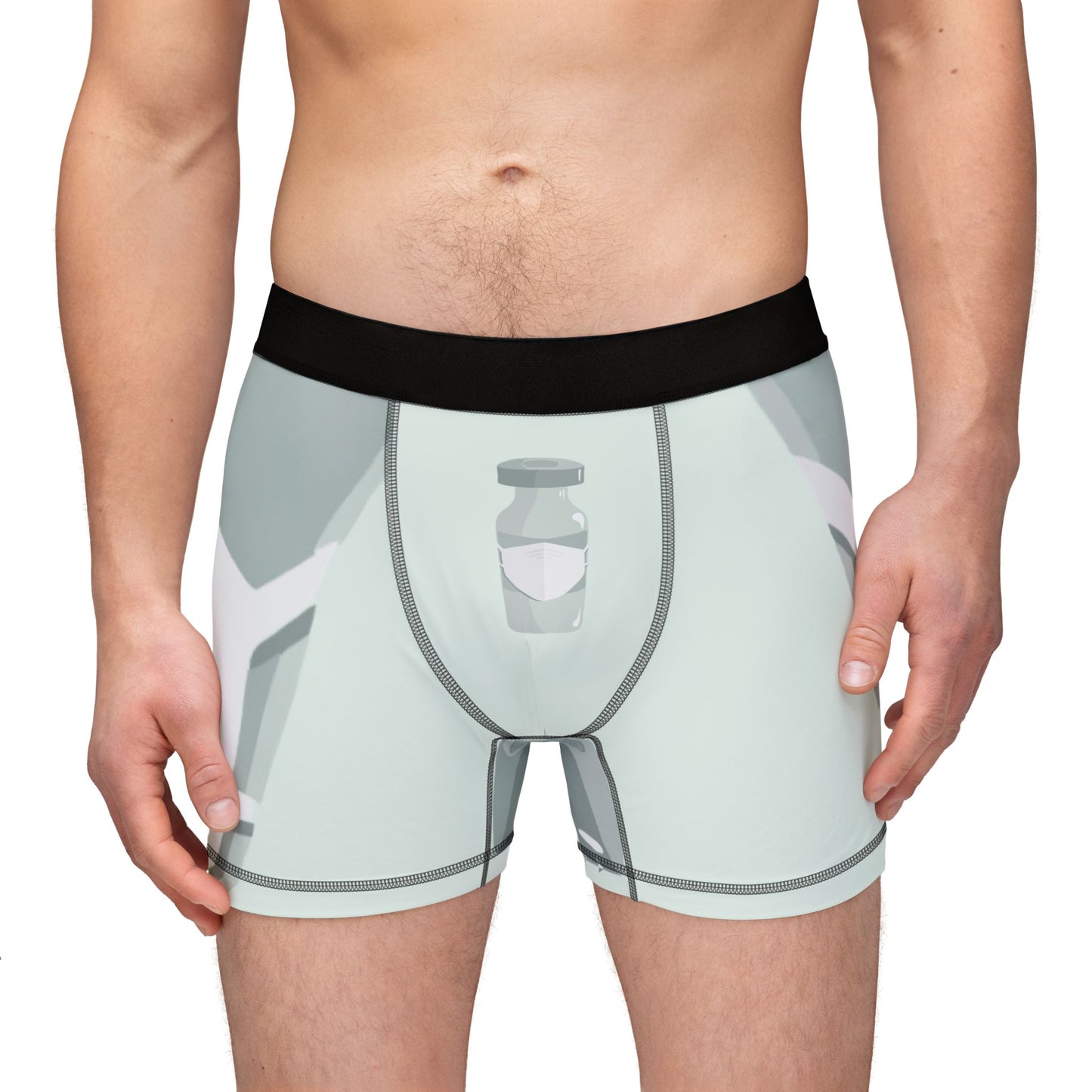 Vaccine & Smile | Fun Graphic Men's Boxers With A Playful Attitude