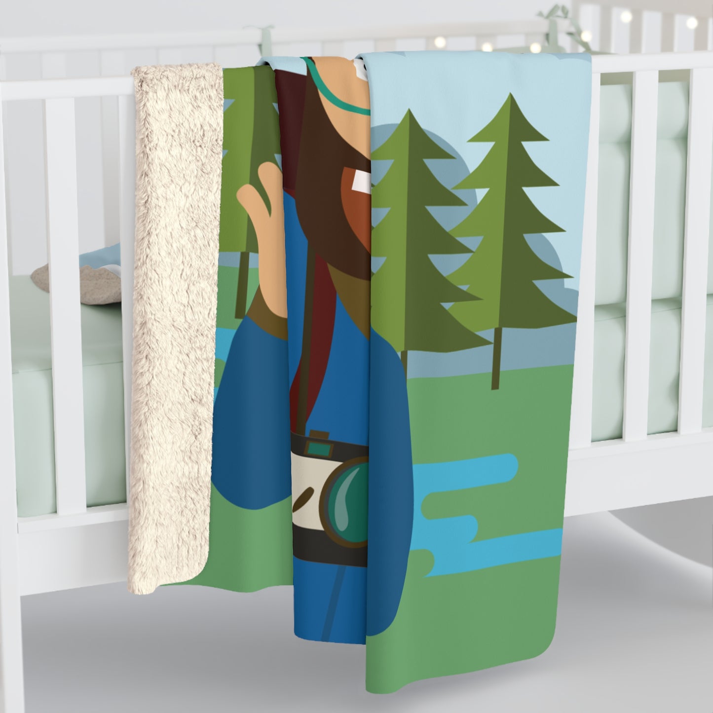 “Festive Glow Sherpa Blanket” | A Cozy Christmas Memory