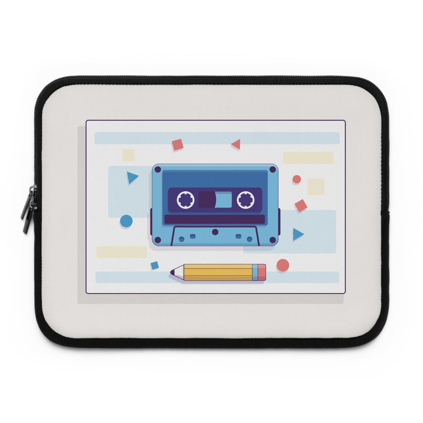 Retro Mindset | Classic Cassette Tape & Pencil Creative Laptop Sleeve