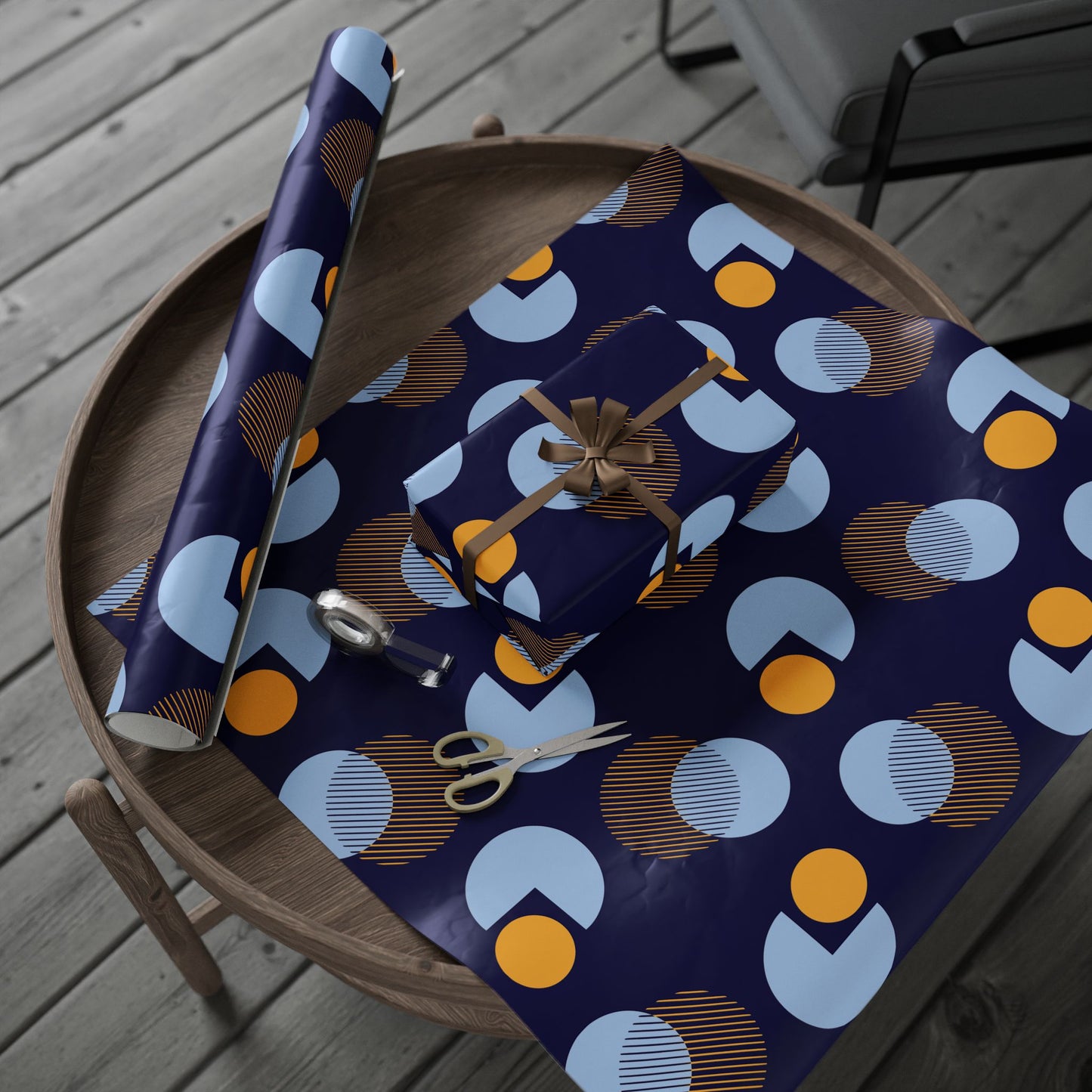 Minimalist Circle Wrapping Paper | Modern Elegance Unwrapped