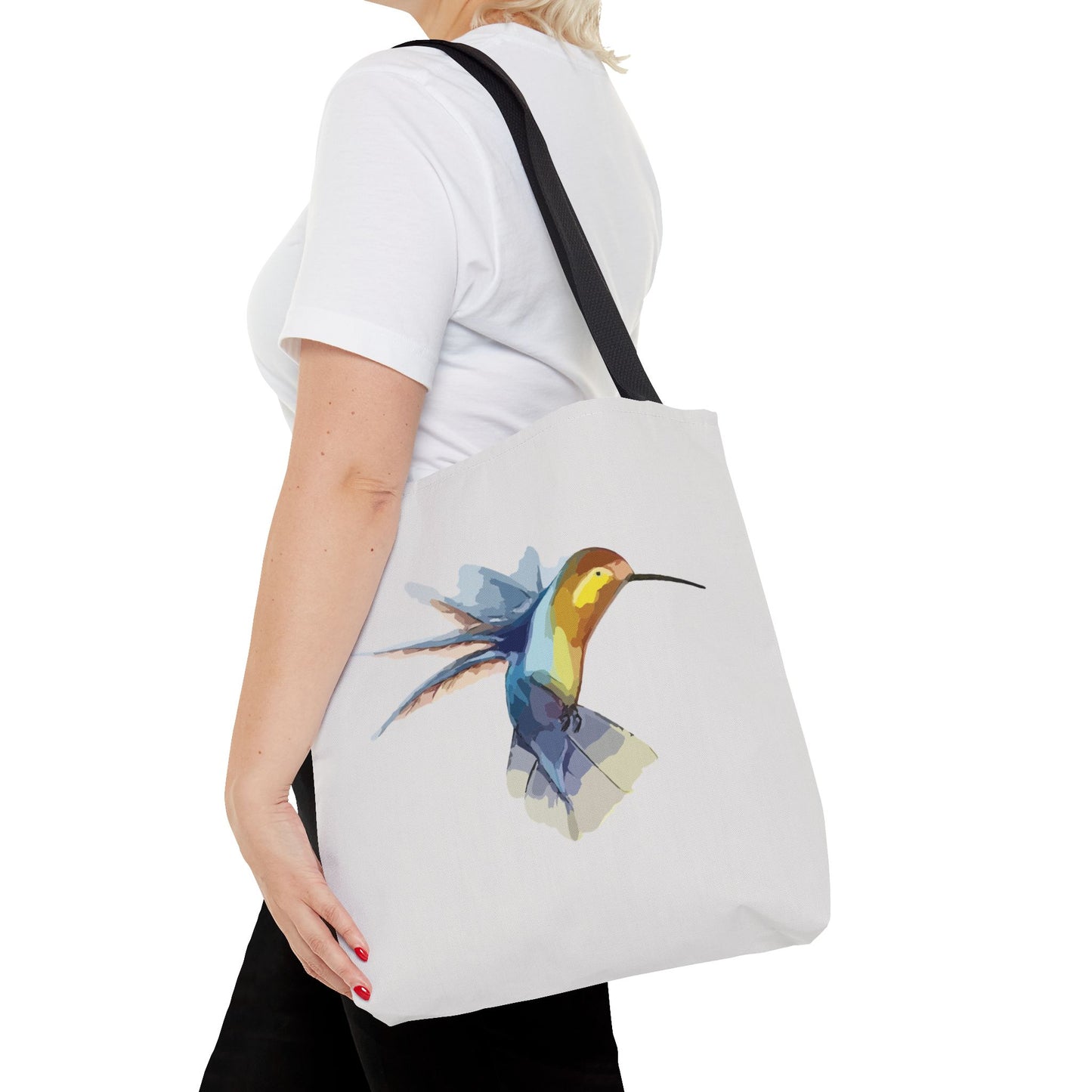 Hummingbird Art Flight | Artistic Hummingbird Tote Bag