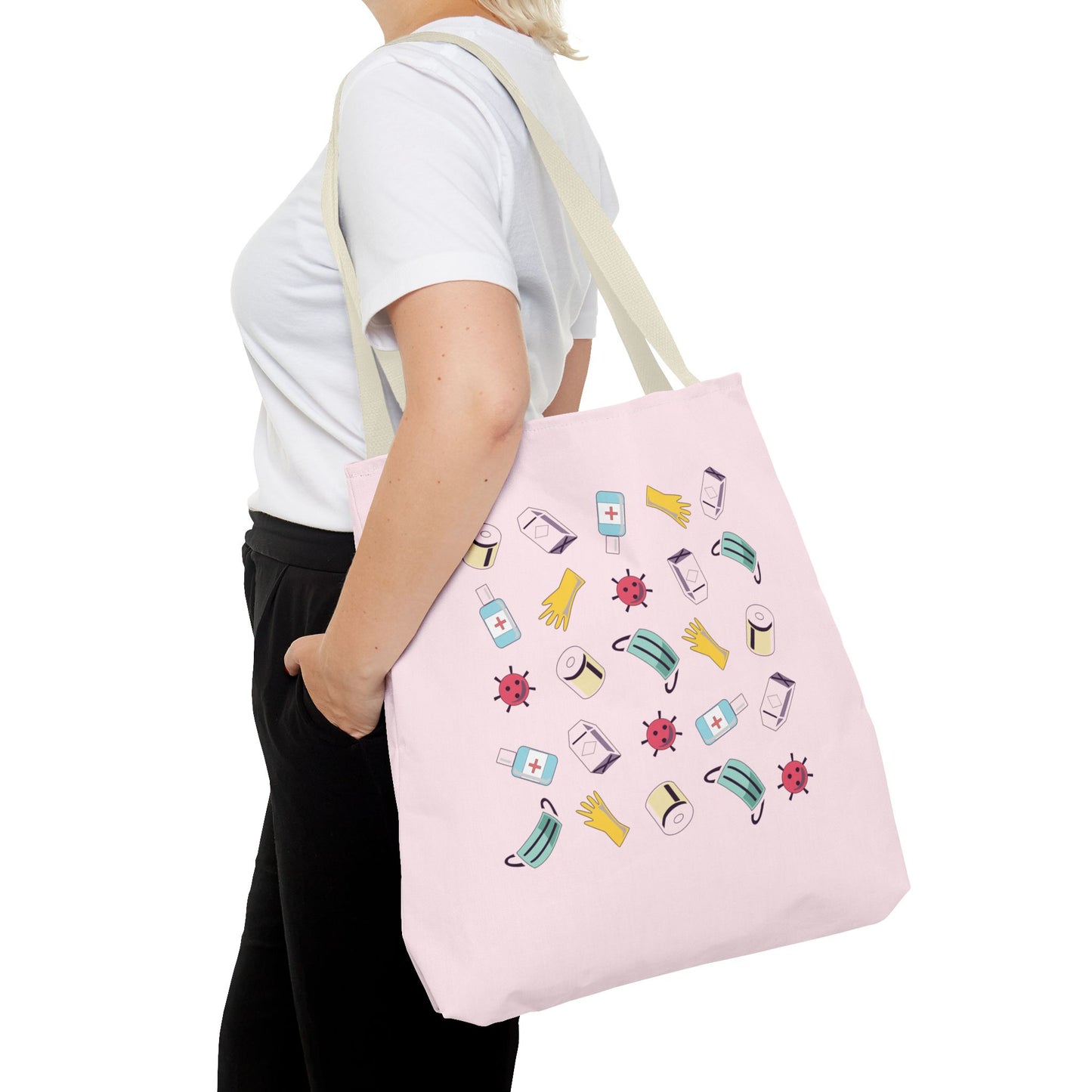 Covid Plan Concept | Artistic Tote Bag with Modern Pandemic-Inspired Design