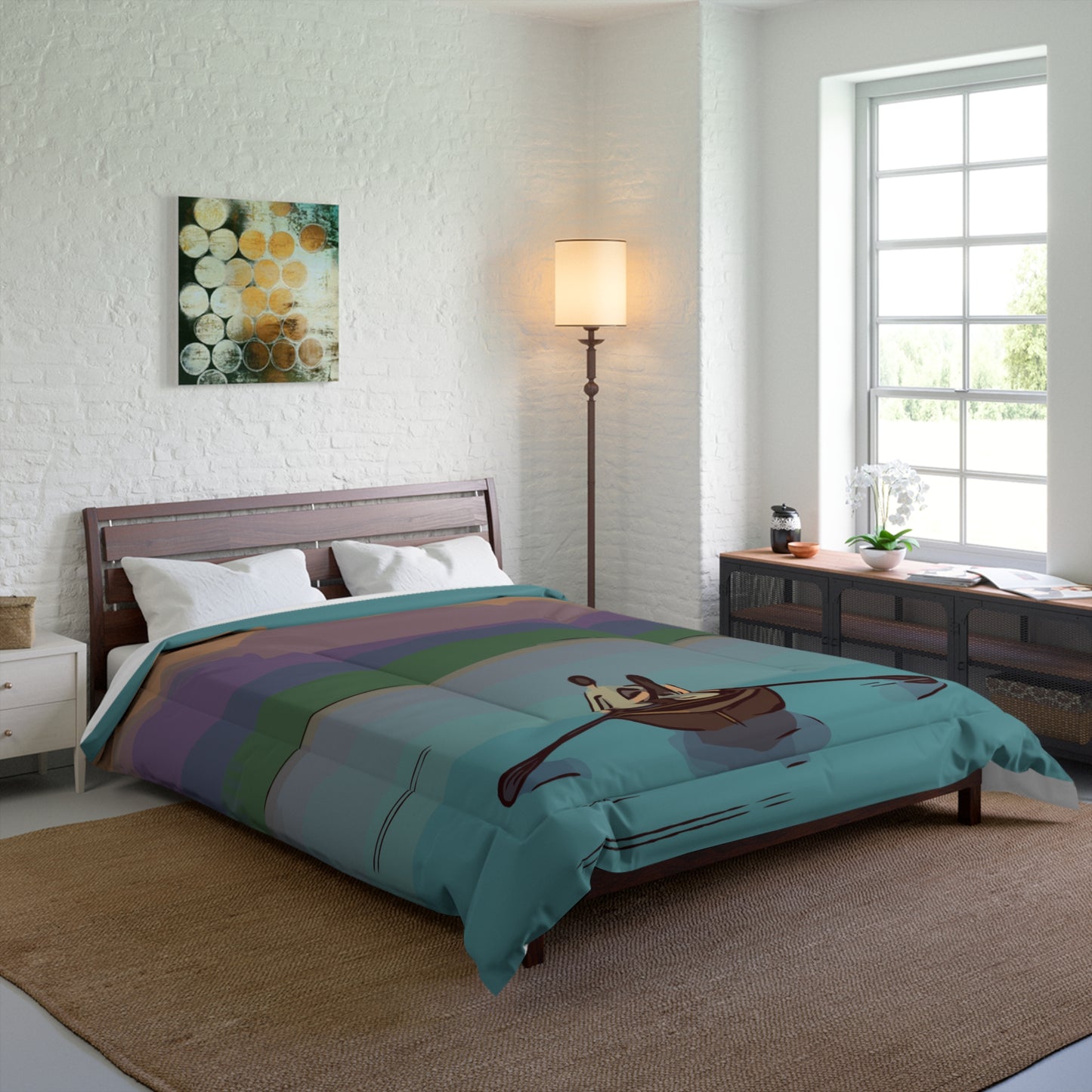 Love on the Lake | Romantic Rowing Duo | Dreamy Comforter for Peaceful Nights