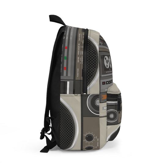 Retro Cassette Vibes | Artistic Cassette Tape Backpack with Nostalgic Style