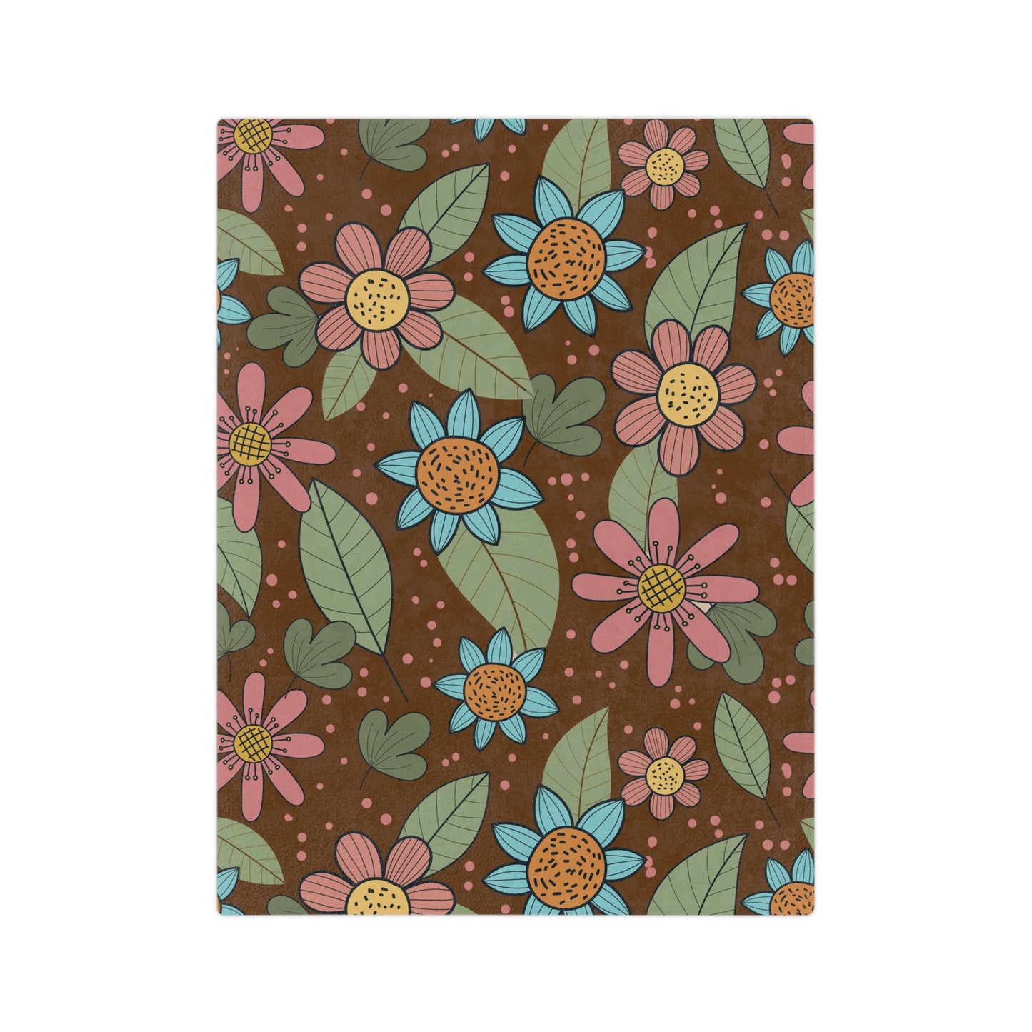 Vintage Fleabane Flower Blanket | Soft Elegance for Your Space