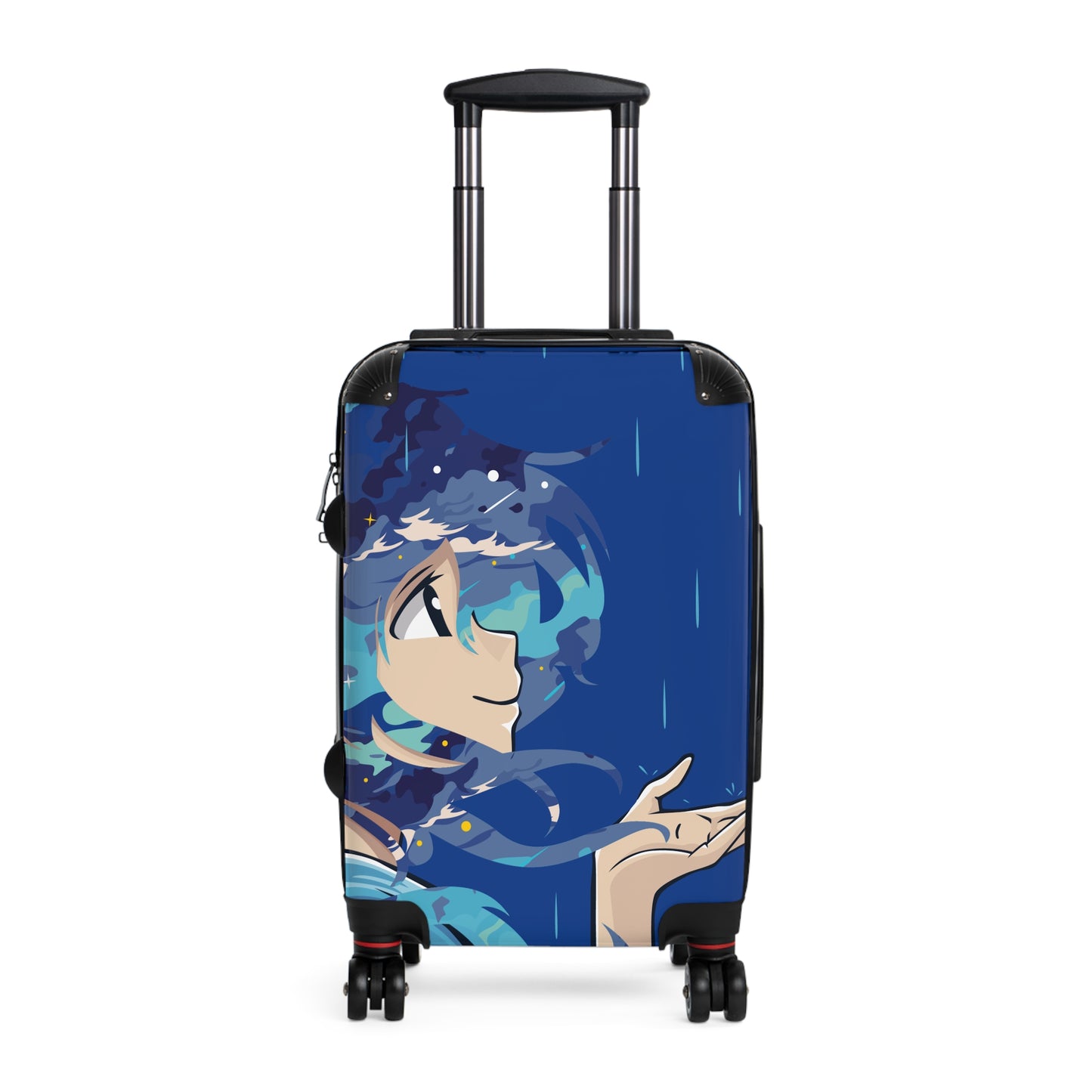 Premium Minimalist Suitcase | Girl in the Rain