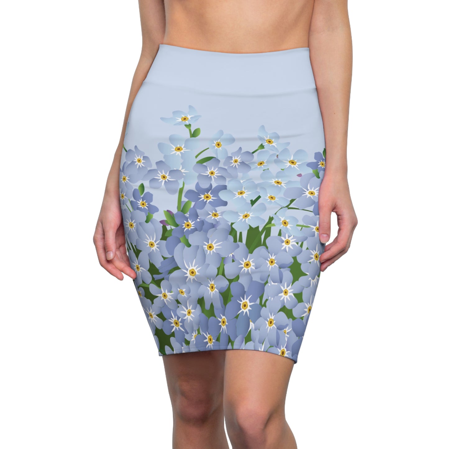 BloomGrace | Elegant Floral Pencil Skirt