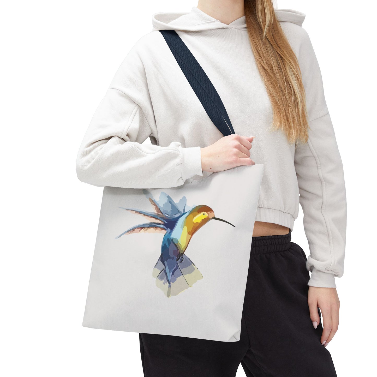 Hummingbird Art Flight | Artistic Hummingbird Tote Bag