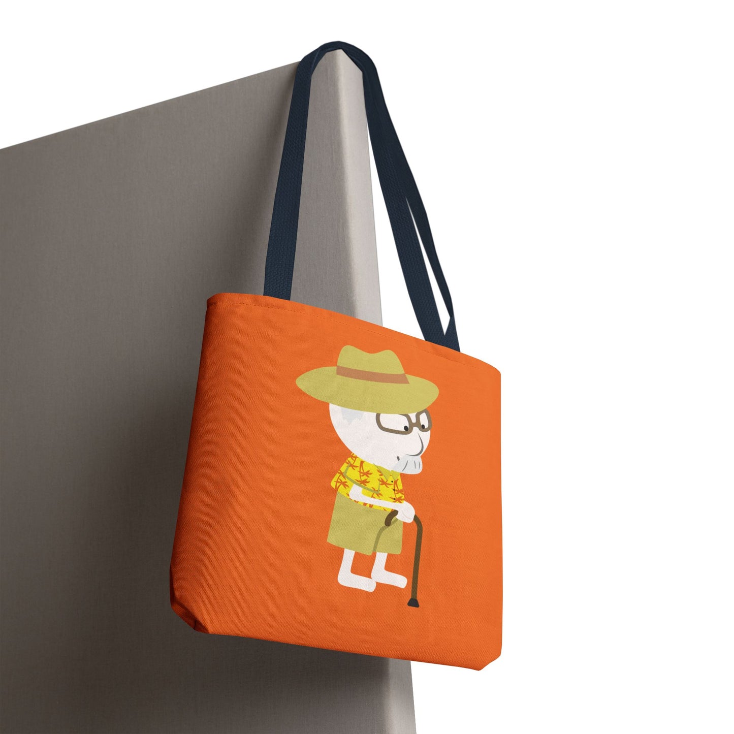 Minimalist Tote Bag | Grandpa with Cane | Artful & Whimsical