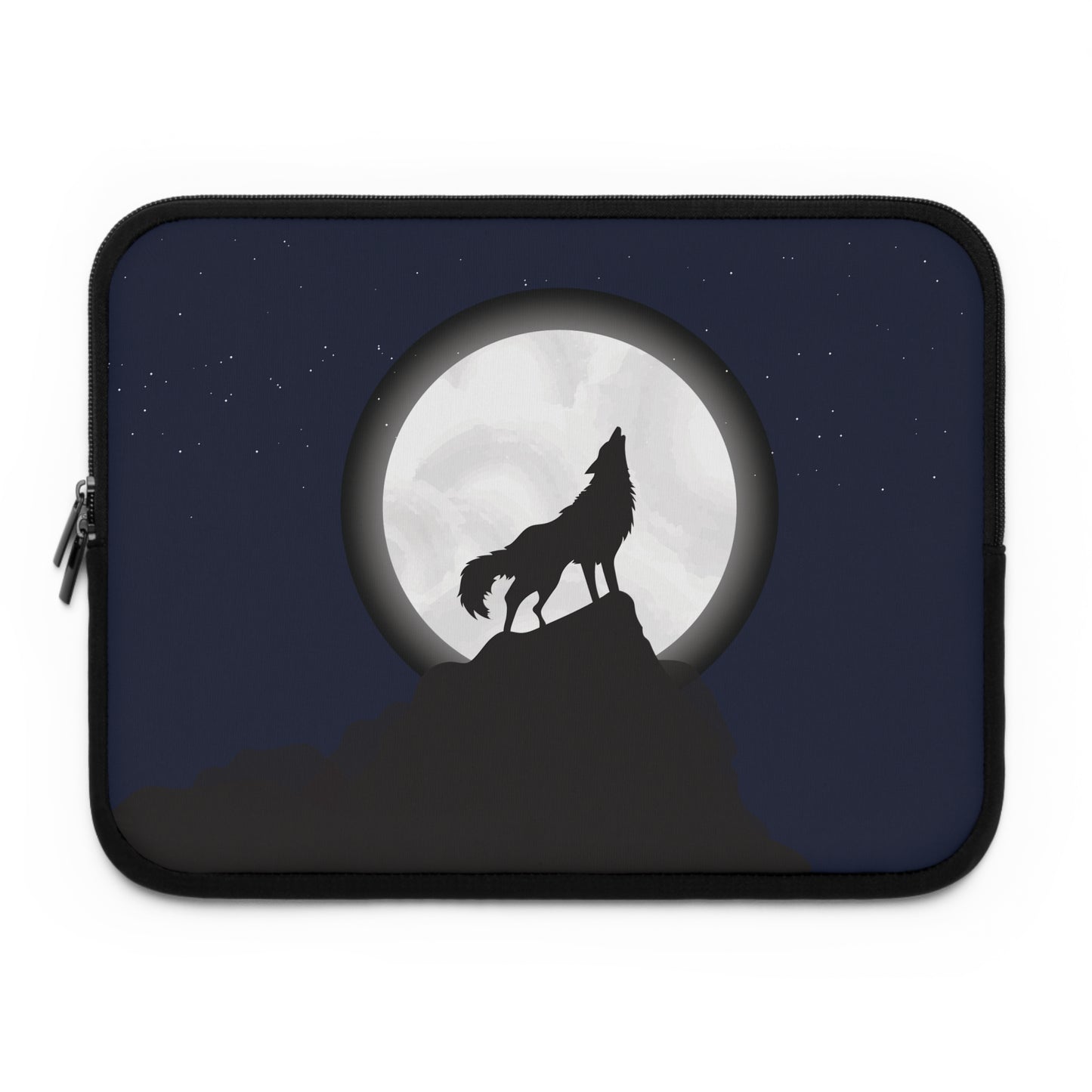 Moonlit Wolf Spirit | Wolf on Mountain Laptop Sleeve