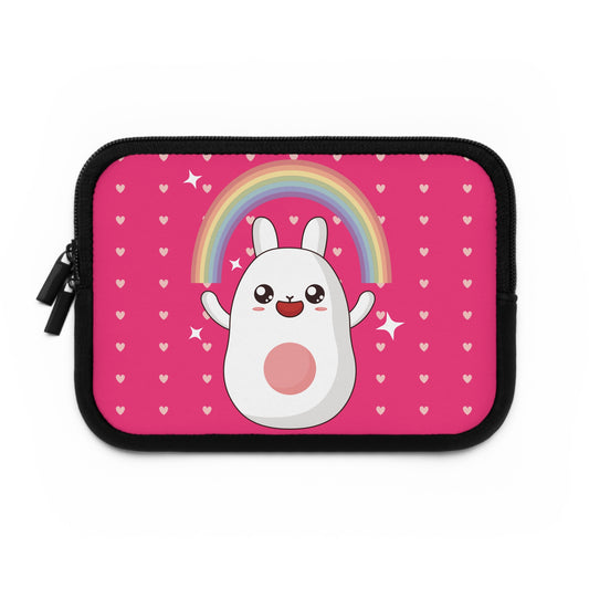 Sweet Rainbow Bunny Laptop Sleeve | Ultra Cute – Soft – Perfect Laptop Protection