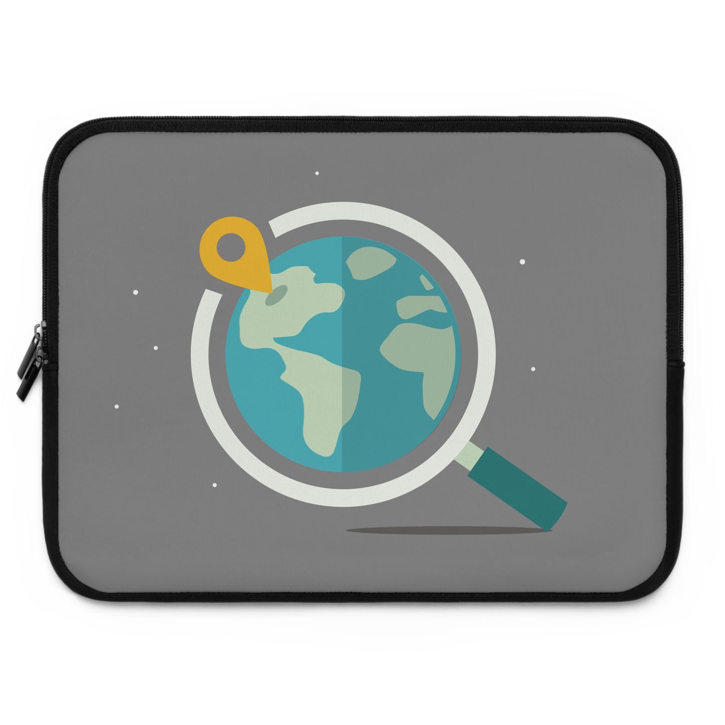 Explore the World | World Map & Magnifying Glass Laptop Sleeve