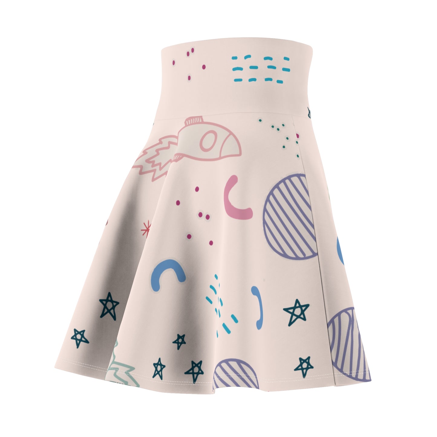 Cosmic Void Skater Skirt | Freedom of Space, Art in Motion