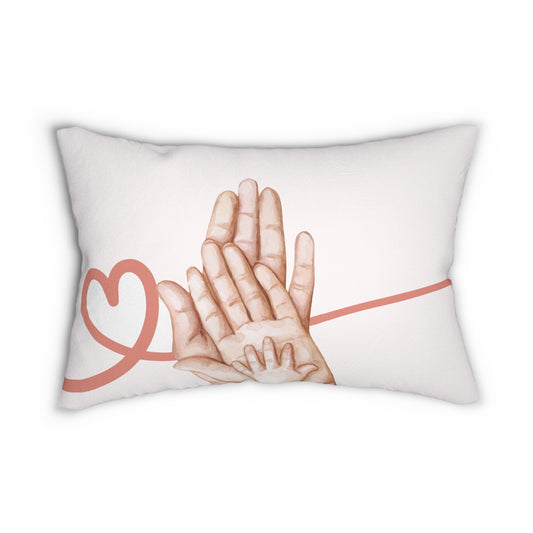 Family Love Lumbar Pillow | Meaningful Home Decor for Parents & Newborns