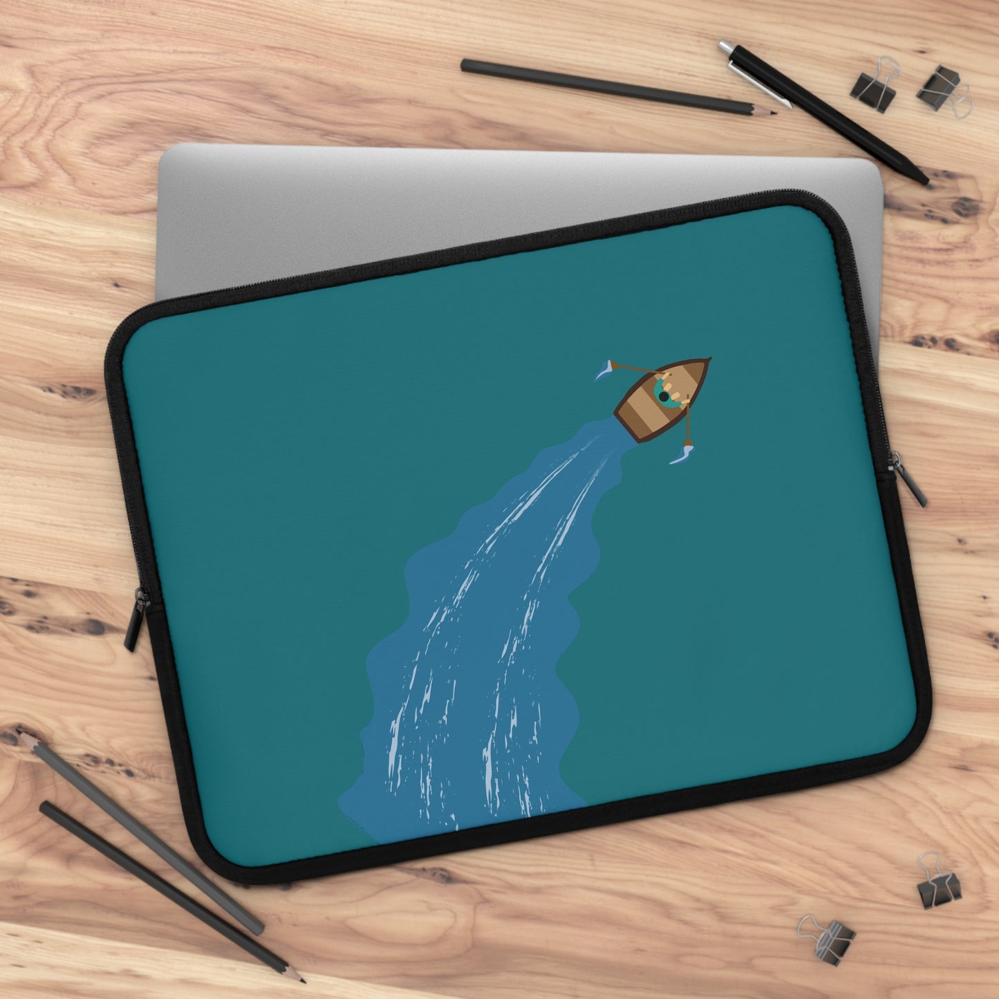 Lake Paddle Escape | Travel-Inspired Kayaking Laptop Sleeve