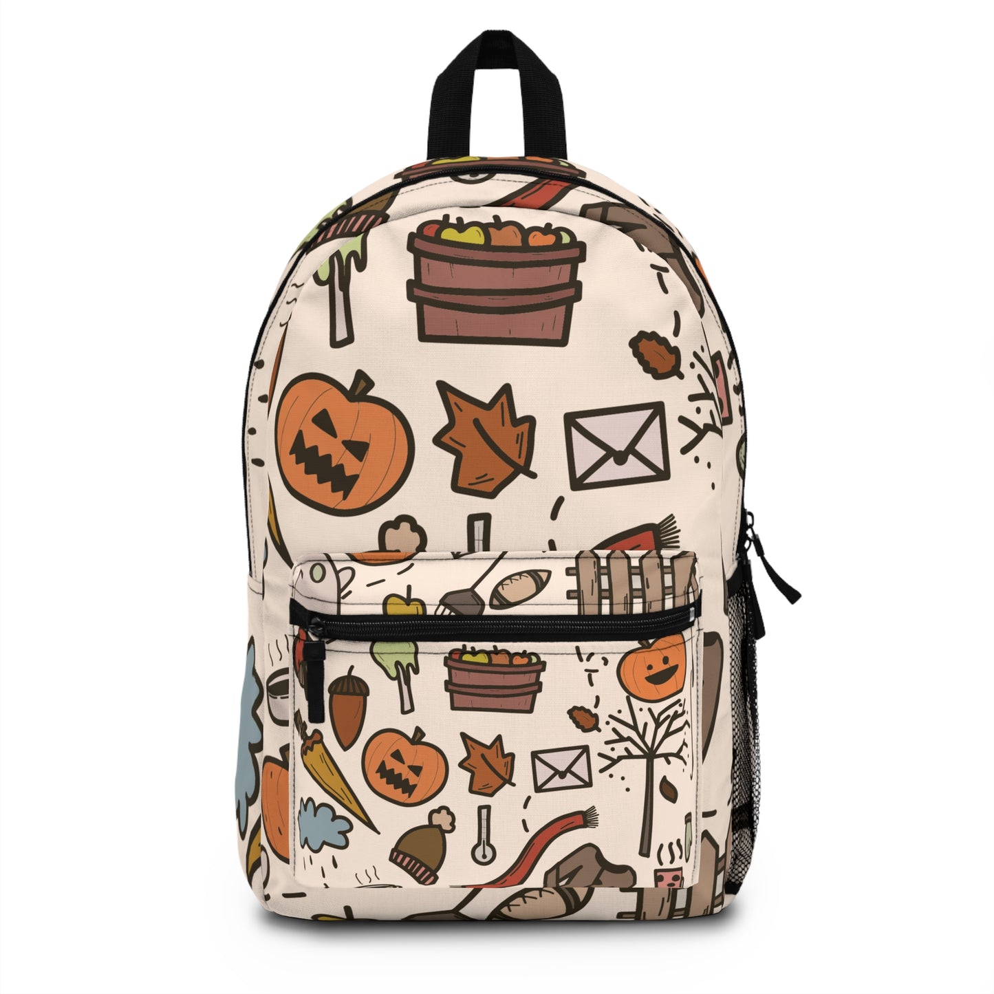 Autumn Doodle Halloween Backpack | Fun Fall Vibes with Playful Hand-Drawn Art