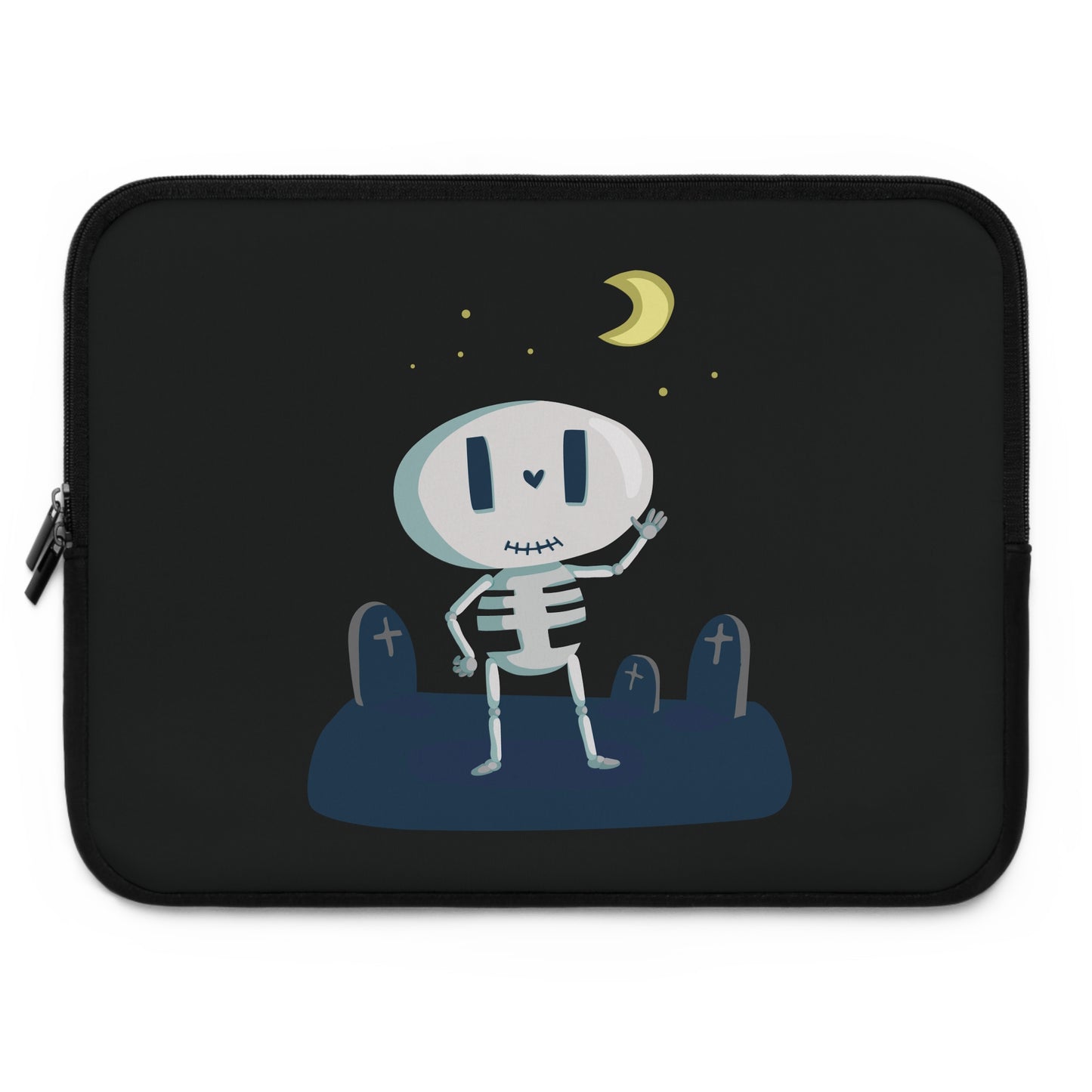 Funny Bones Vibes | Cartoon Skeleton Laptop Sleeve Fun & Playful