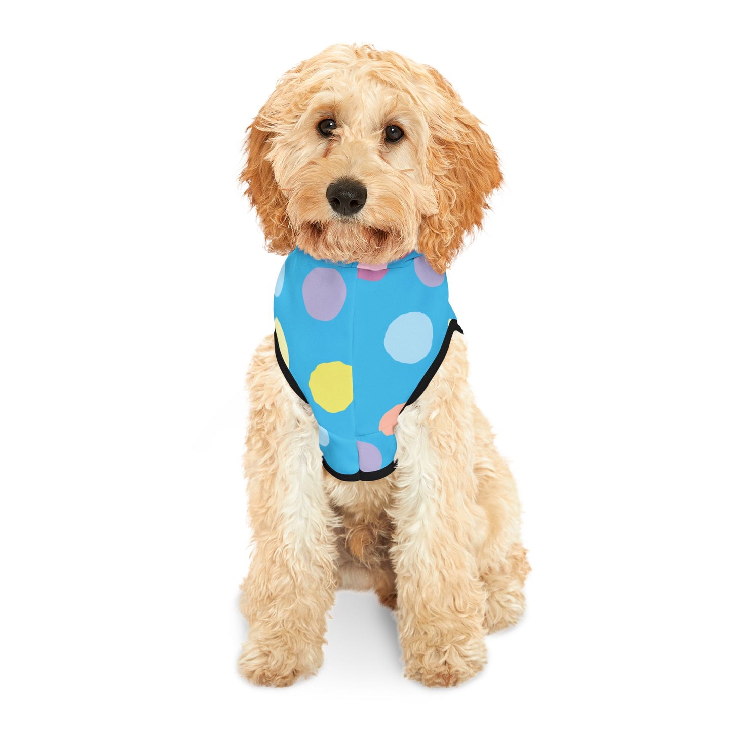Pet Hoodie | Cool Blue Geometry | Stylish Wear for Trendy Pets