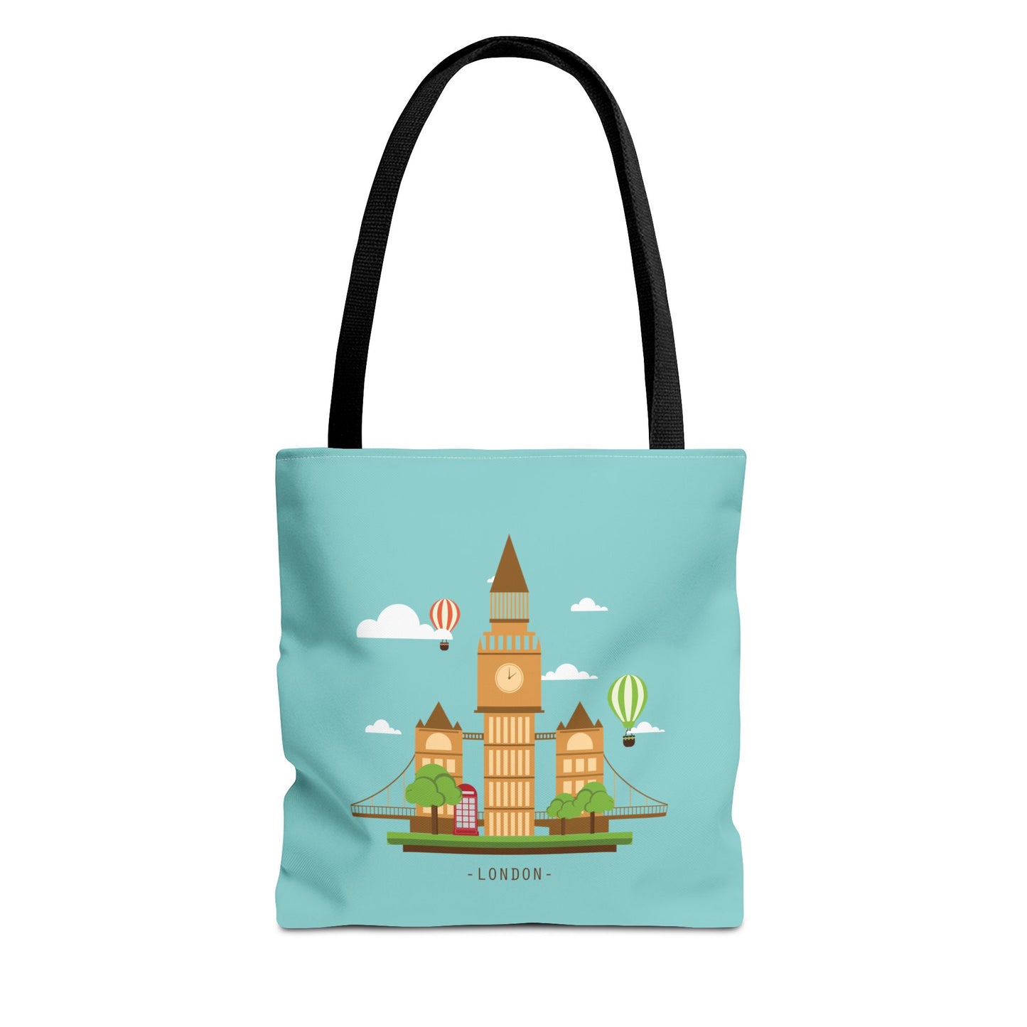 Timeless London Vibes | Artistic Tote Bag Inspired by British Landscape & Classic Clock