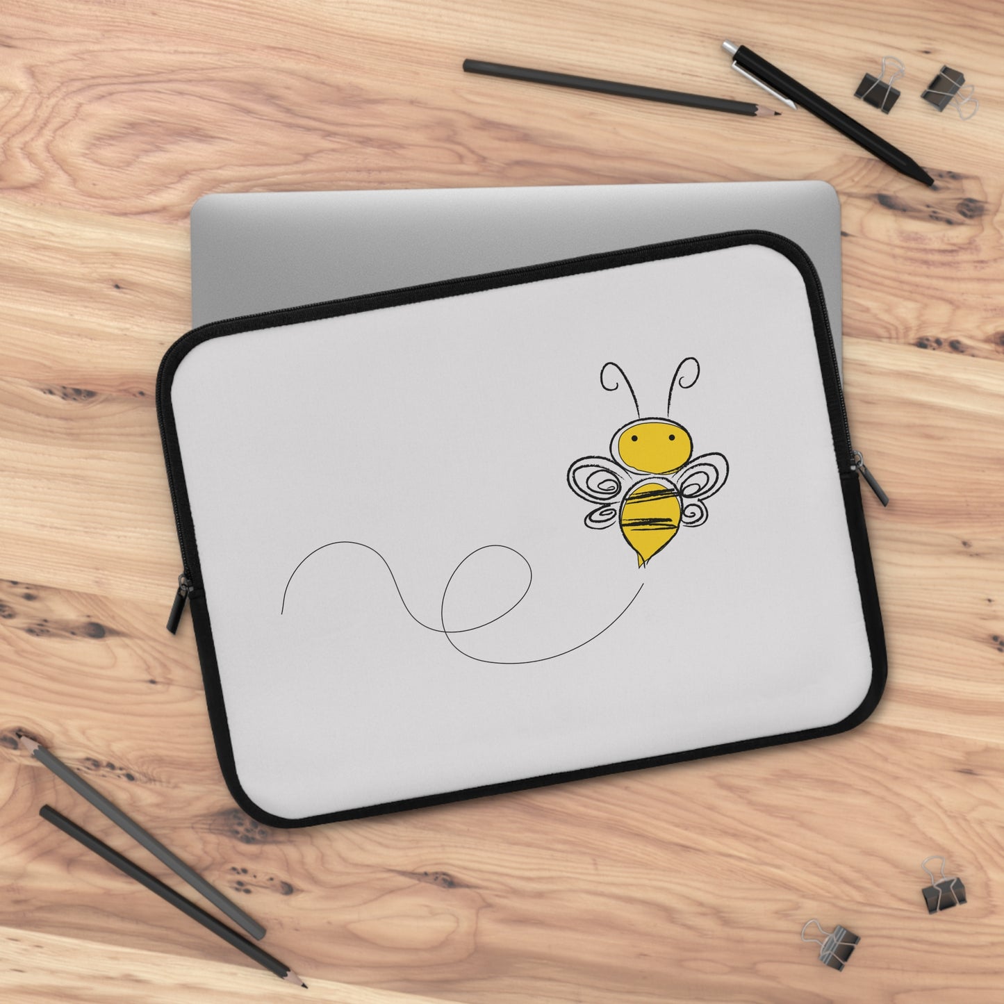 Buzz Buddy | Cute Cartoon Bee Laptop Sleeve