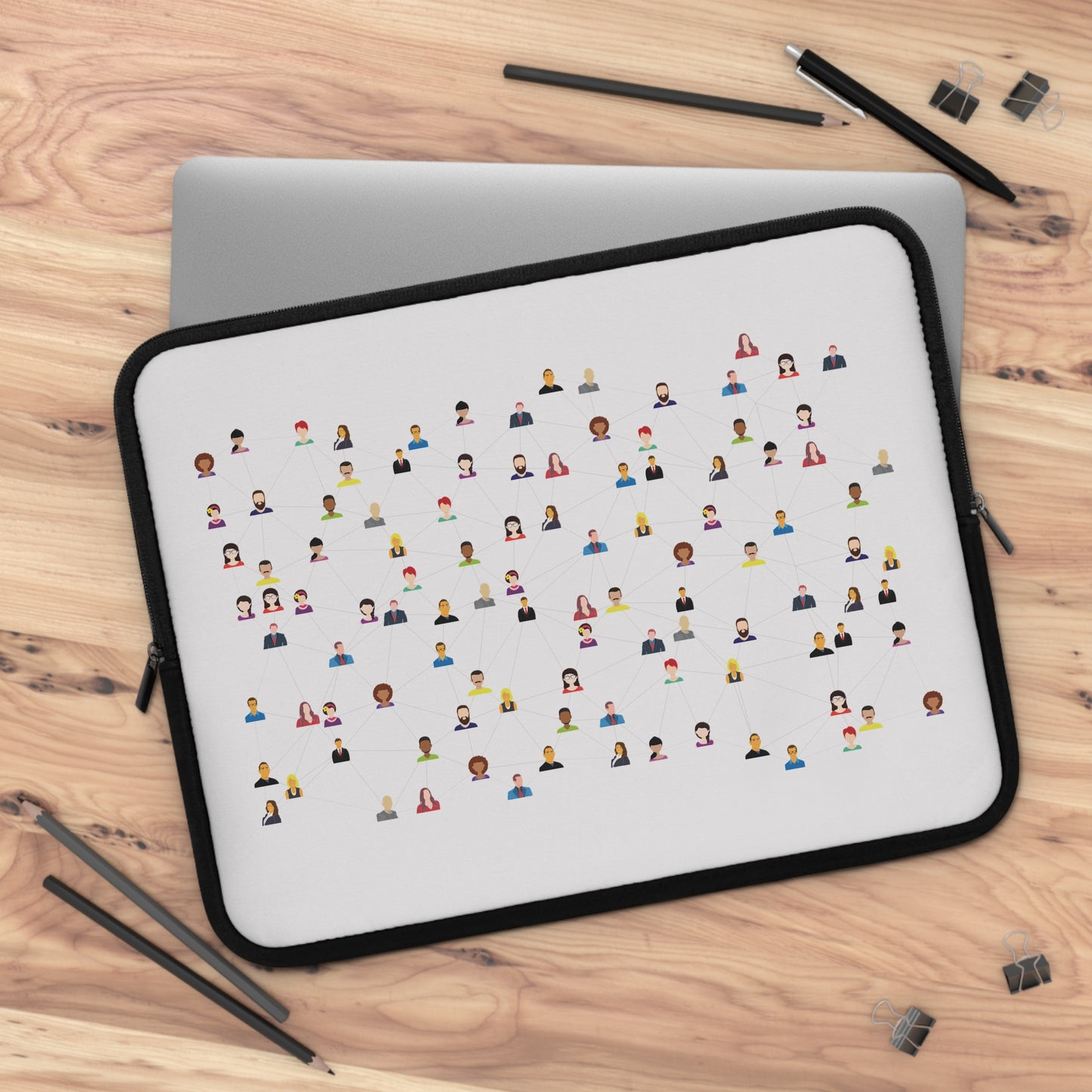 Social Media Vibes Laptop Sleeve | Creative Digital Lifestyle Protective Case