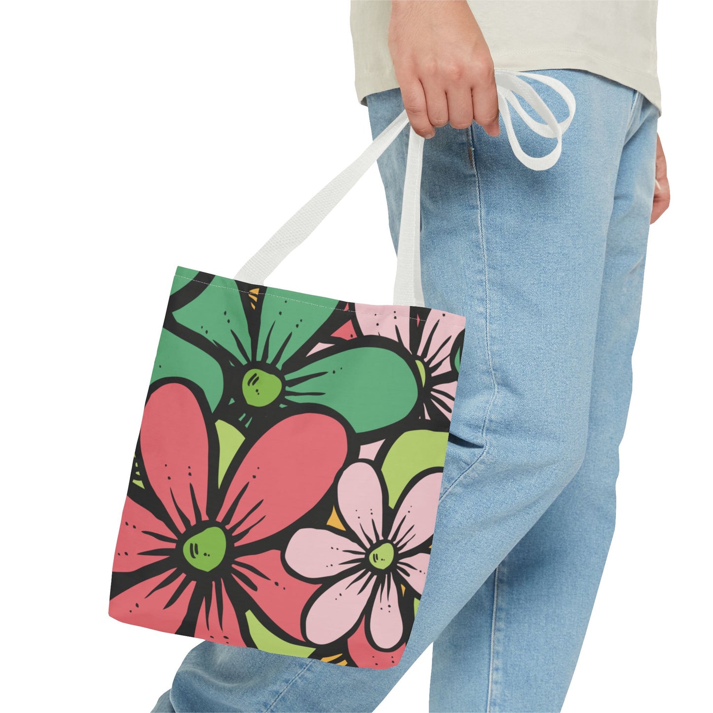 Colorful Floral Tote Bag | Bright, Playful & Stylish | Perfect for Everyday & Travel
