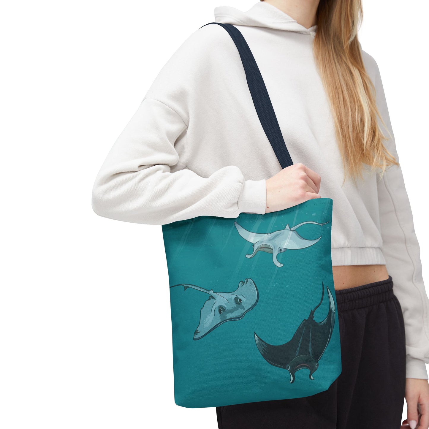 Ocean Stingray | Artistic Tote Bag Inspired by the Freedom of the Deep Blue Sea