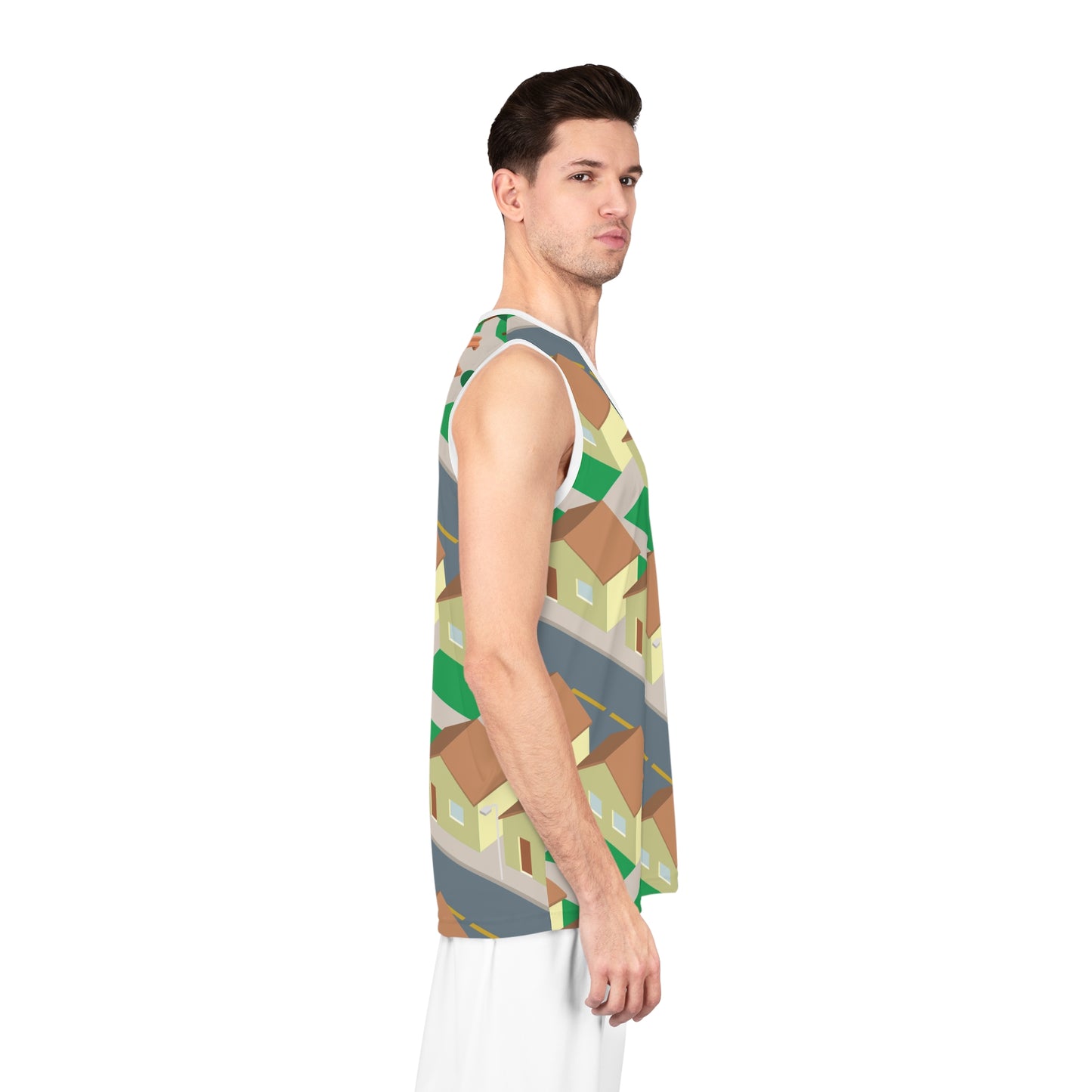 "Urban Townscape" Basketball Jersey | Street Art Meets Sport