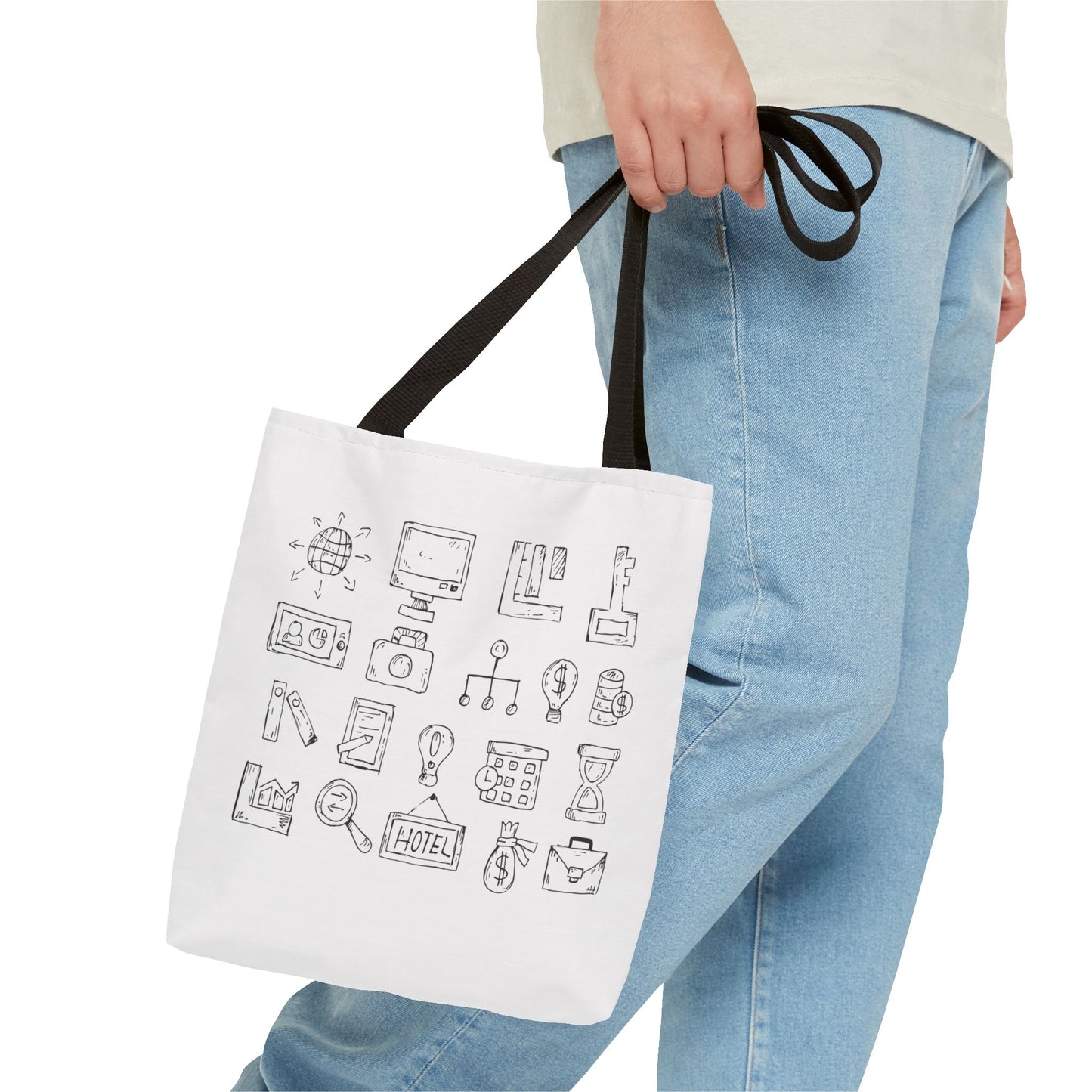 Finance Flow Tote Bag | Modern Financial & Banking Icon Tote