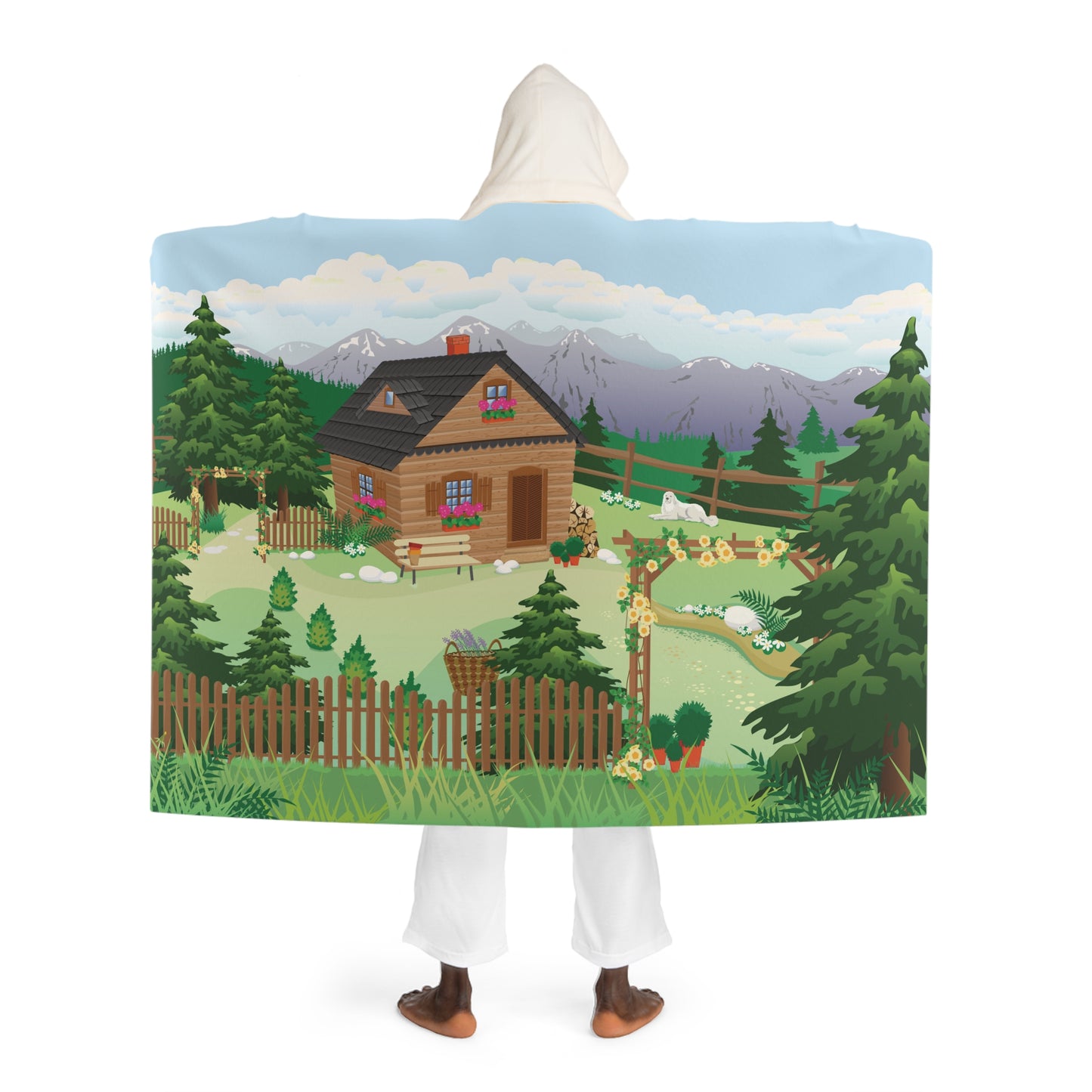 Hooded Sherpa Blanket | Winter Cabin in the Woods | Wrap Yourself in Holiday Magic