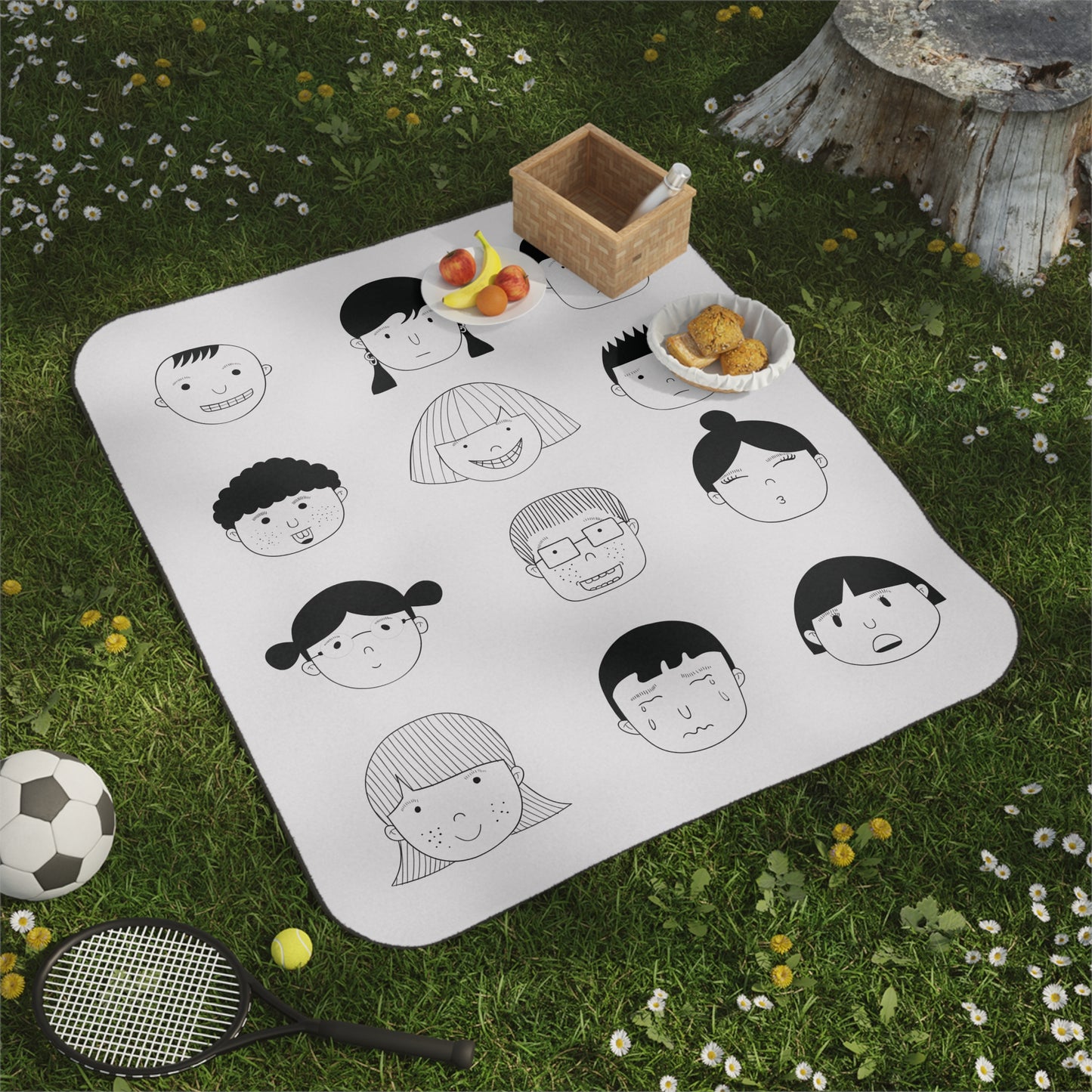 Smile Icon Picnic Blanket | Spread Happiness in Every Outdoor Moment