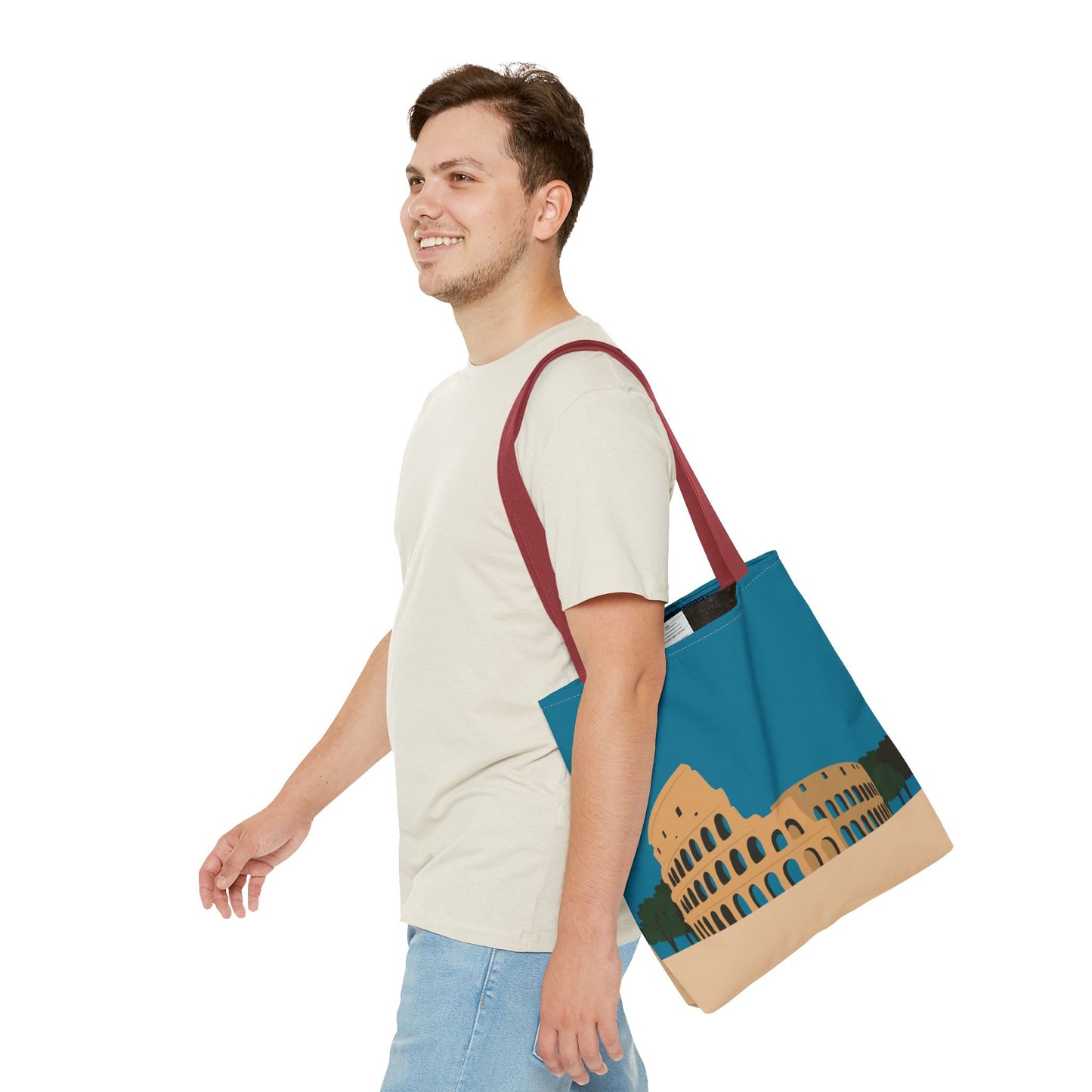 Vibrant Colosseum Tote | European Style | Urban Statement Piece