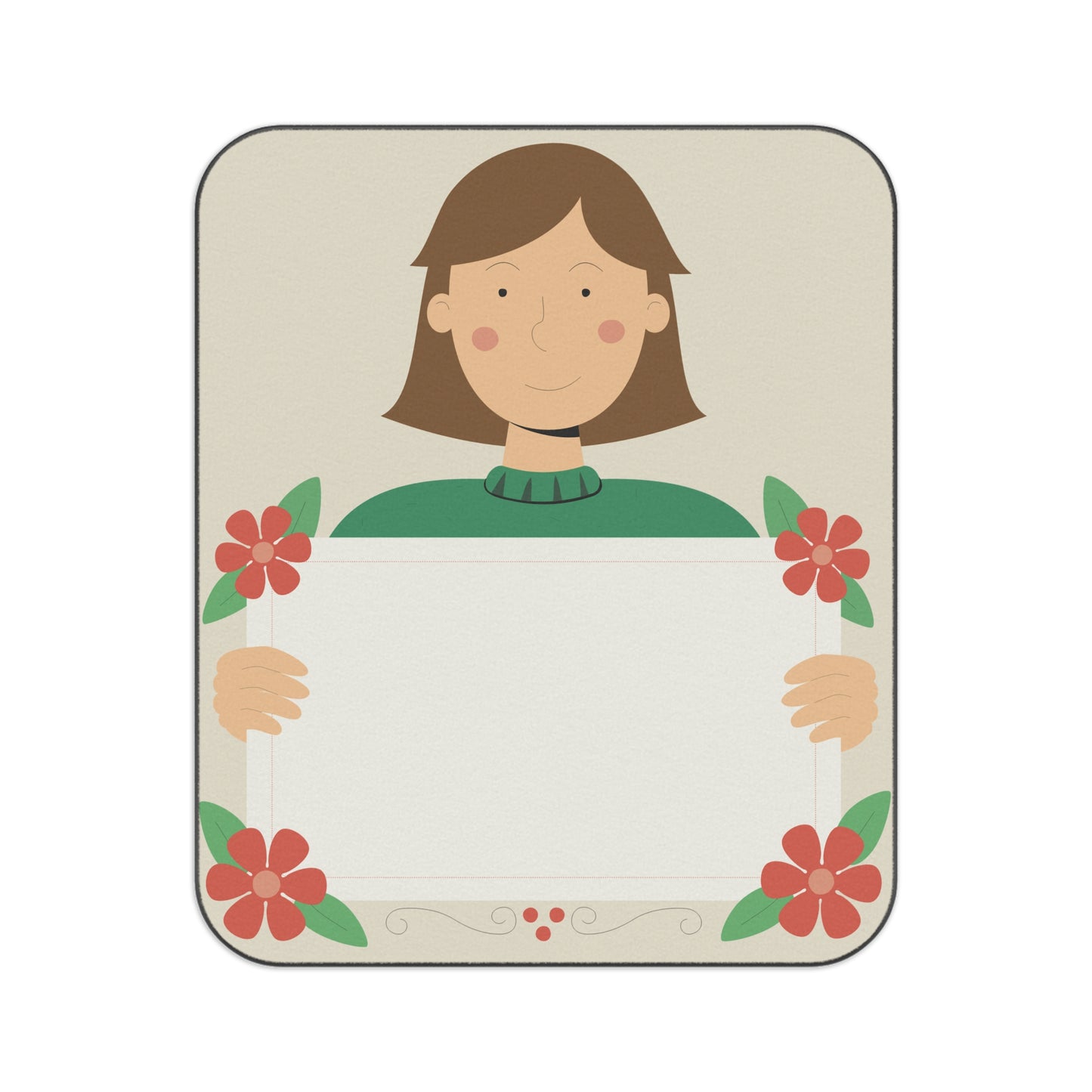 “Speak Your Mind” Picnic Blanket | Girl with Sign Design