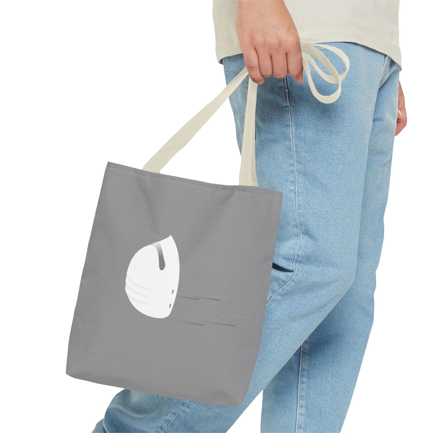 Virus Mask Statement | Artistic Tote Bag with Bold Virus Mask Design